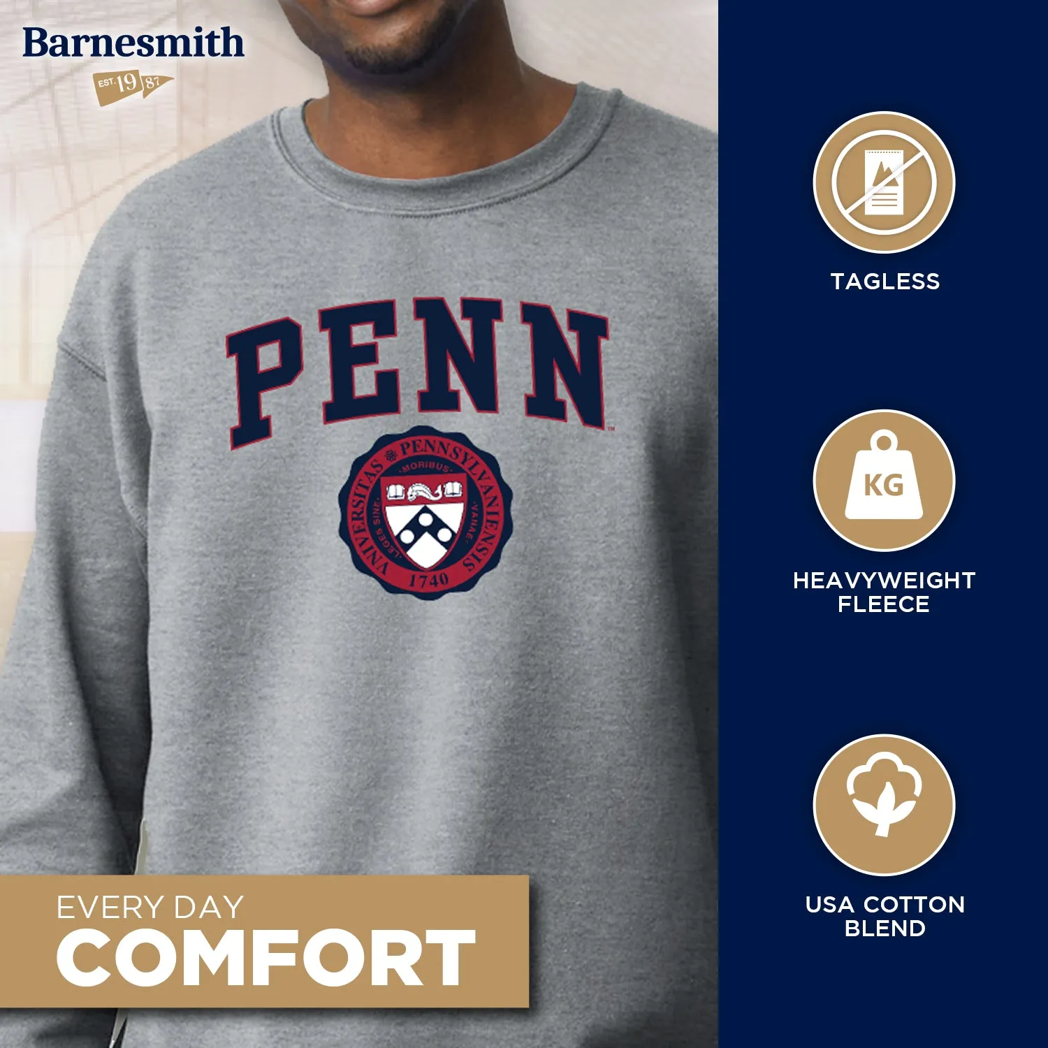 Penn Heritage Sweatshirt (Grey) sold by Ivy Sport product image thumbnail 3