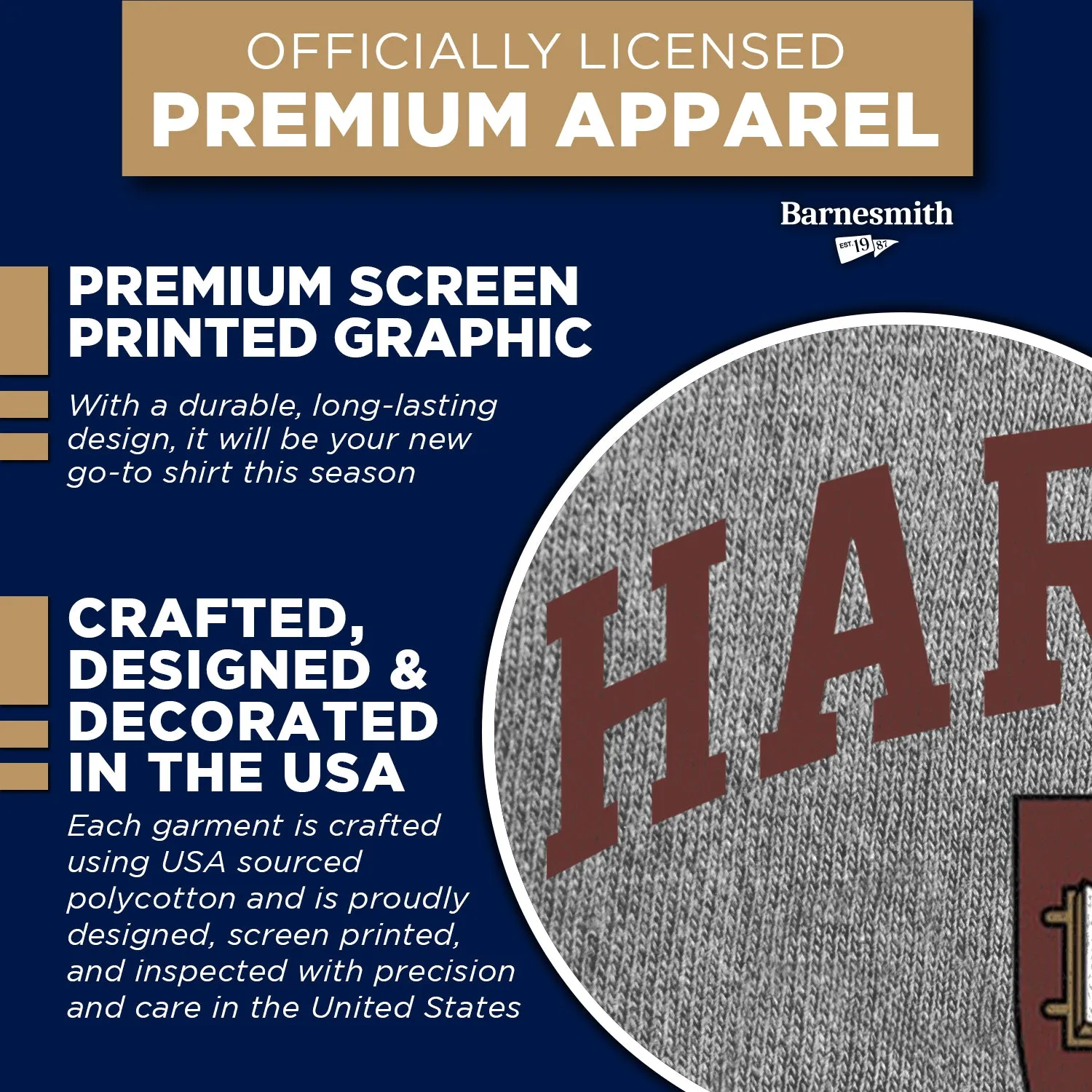 Harvard University Spirit T-Shirt (Grey) sold by Ivy Sport product image thumbnail 4