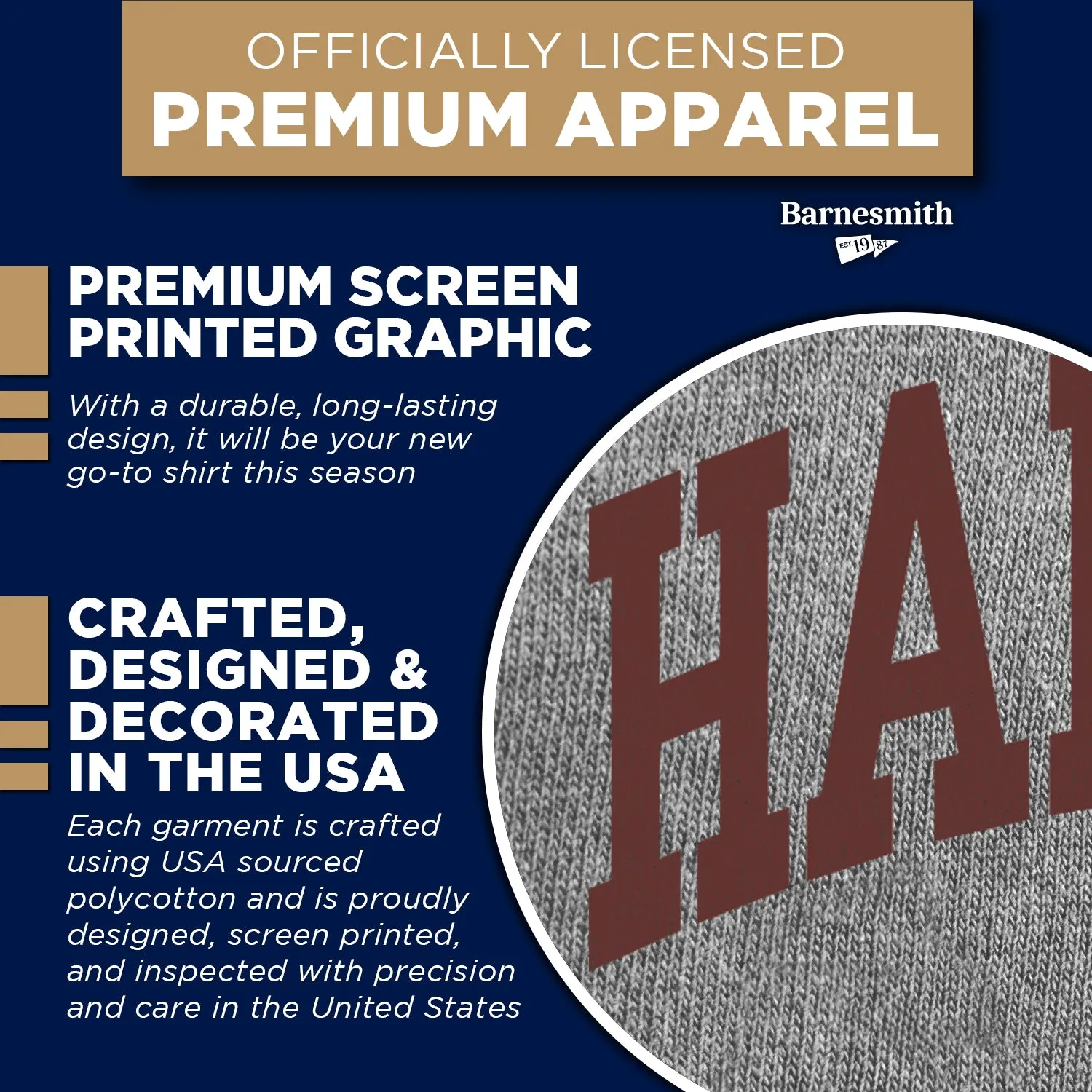 Harvard Classic T-Shirt (Grey) sold by Ivy Sport product image thumbnail 4