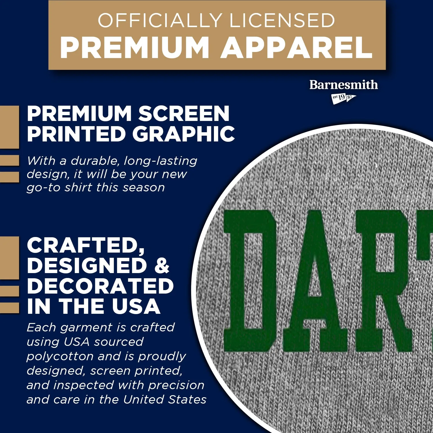 Dartmouth Classic T-Shirt (Grey) sold by Ivy Sport product image thumbnail 4
