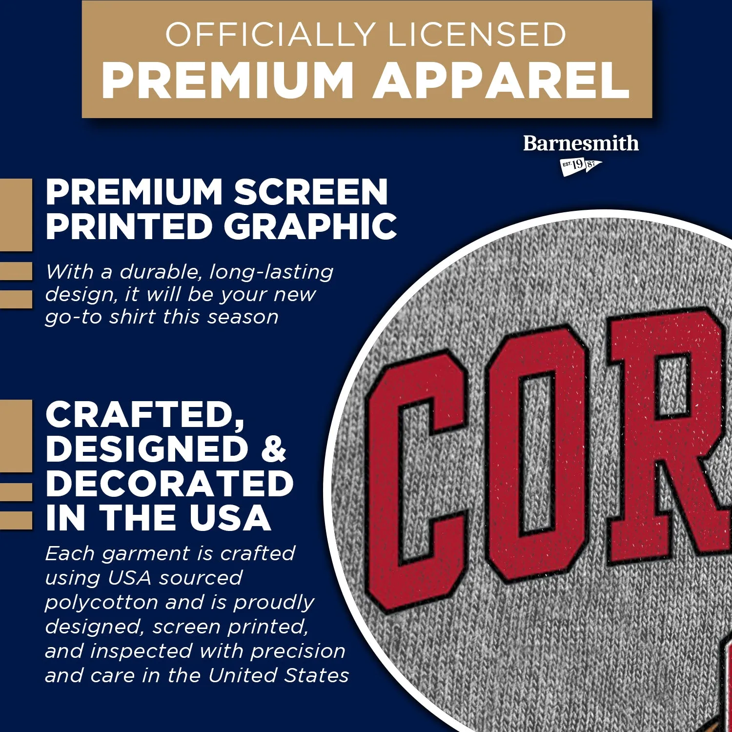 Cornell University Spirit T-Shirt (Grey) sold by Ivy Sport product image thumbnail 4