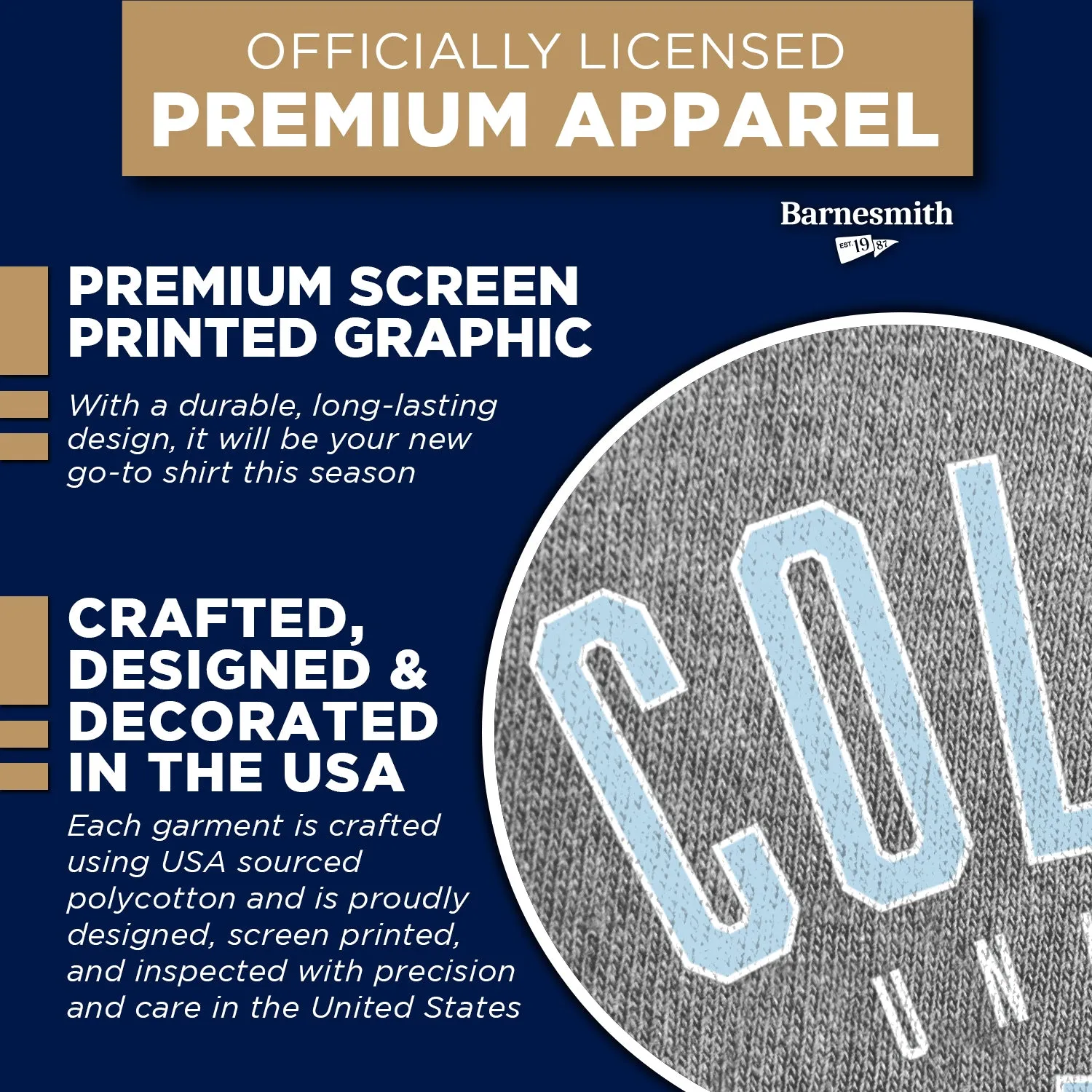 Columbia University Heritage T-Shirt II (Grey) sold by Ivy Sport product image thumbnail 4