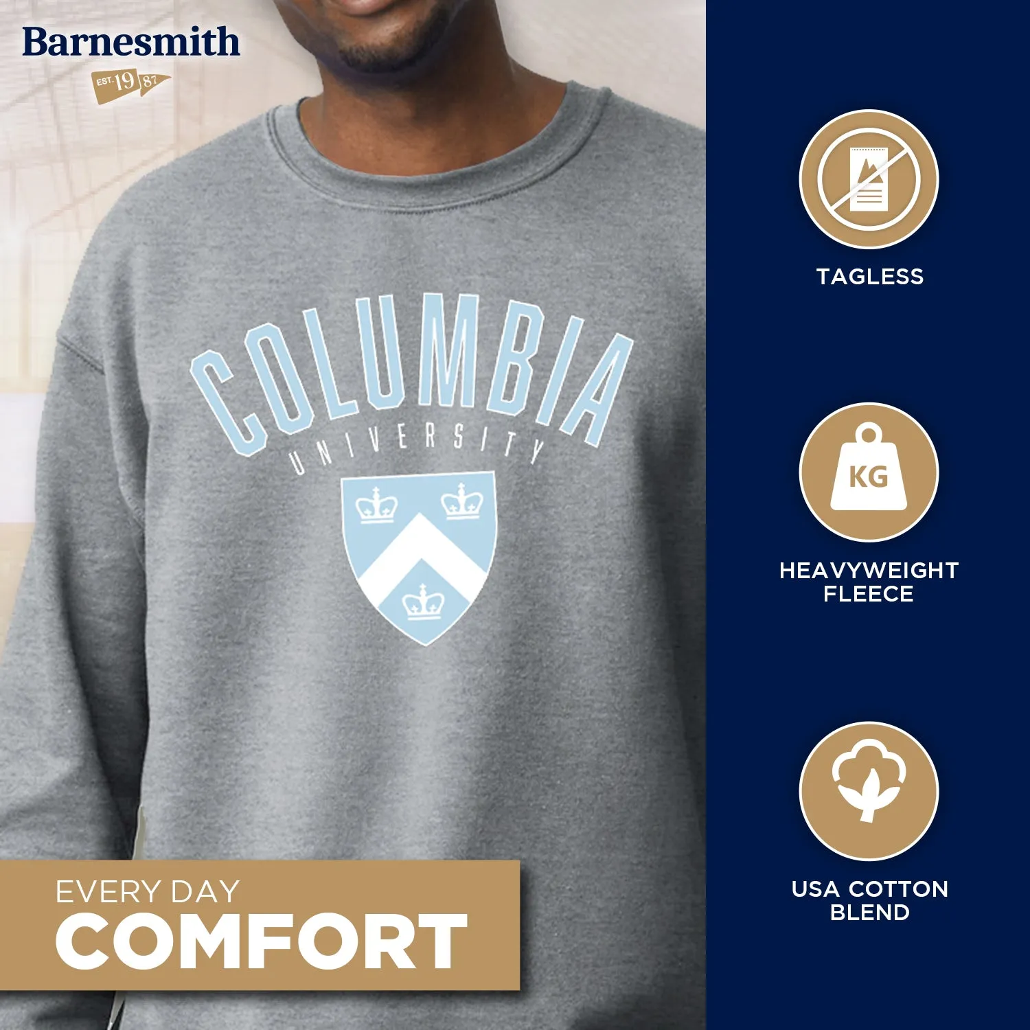 Columbia University Heritage Sweatshirt II (Grey) sold by Ivy Sport product image thumbnail 3