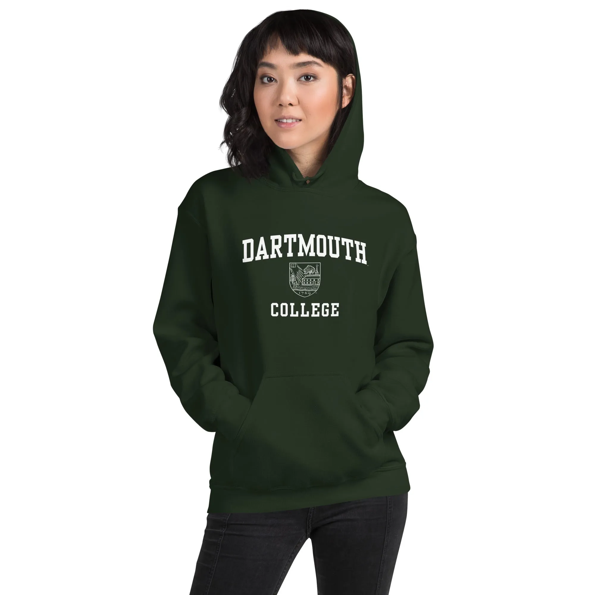 Dartmouth Crest Hooded Sweatshirt (Hunter) sold by Ivy Sport product image thumbnail 3