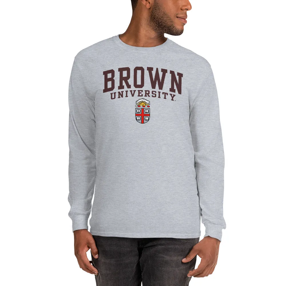 Brown Heritage Long Sleeve T-Shirt (Charcoal Grey) sold by Ivy Sport product image thumbnail 4