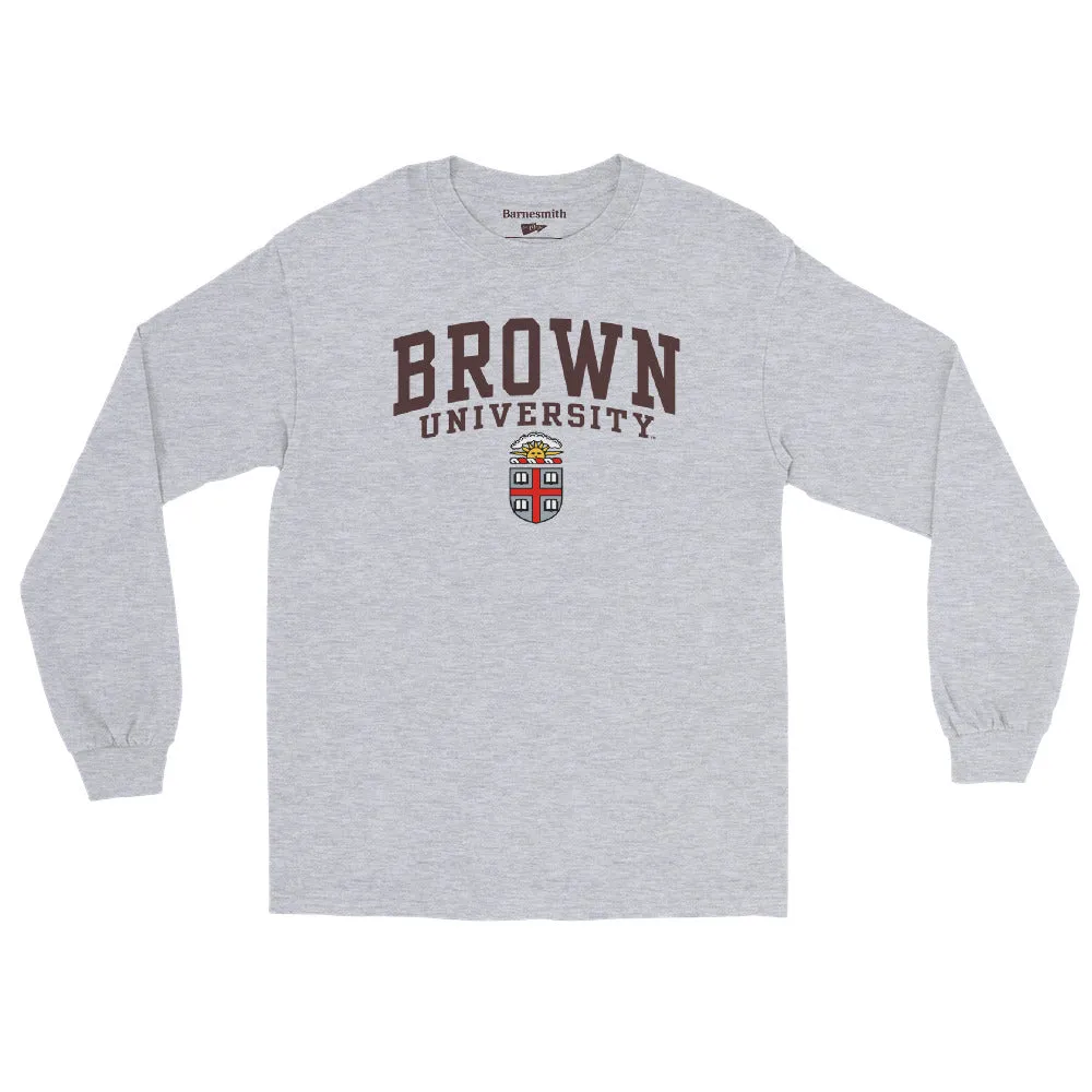 Brown Heritage Long Sleeve T-Shirt (Charcoal Grey) sold by Ivy Sport product image thumbnail 5