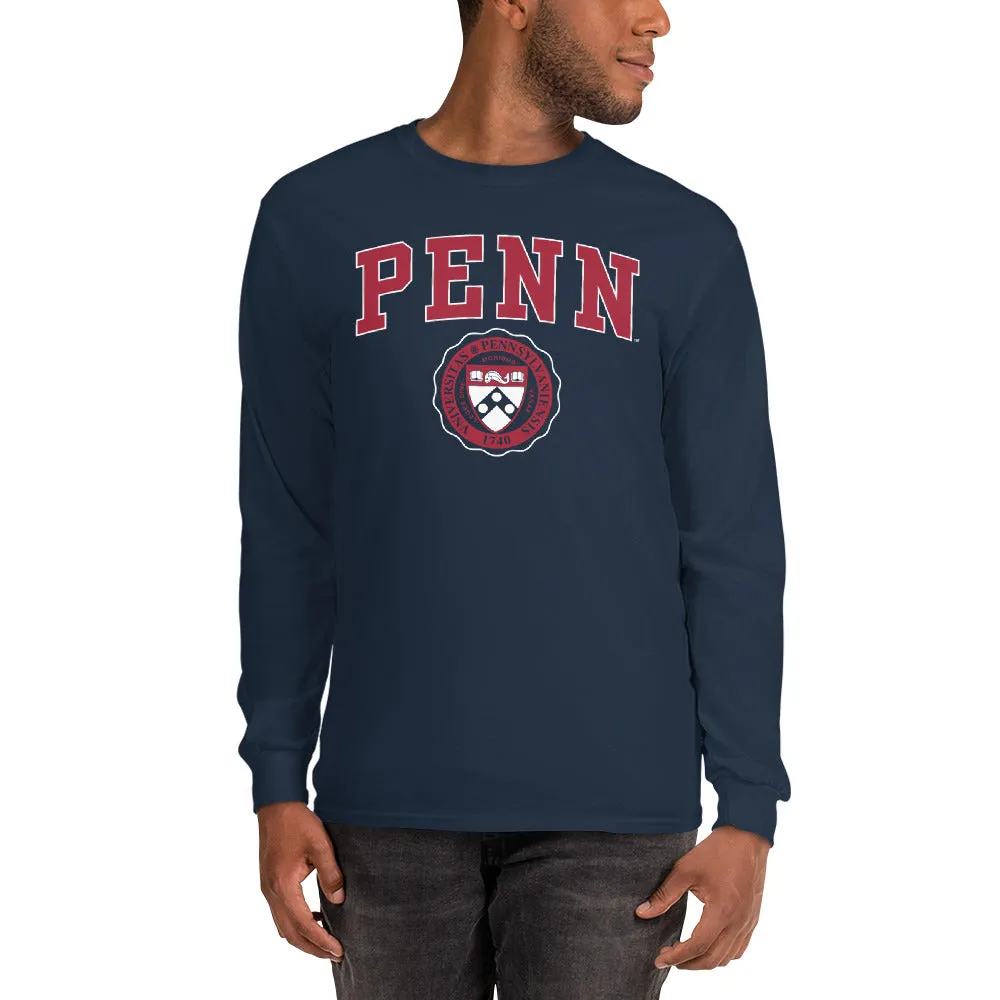University of Pennsylvania Quakers Penn Heritage Long Sleeve T-Shirt (Navy) sold by Ivy Sport product image thumbnail 2