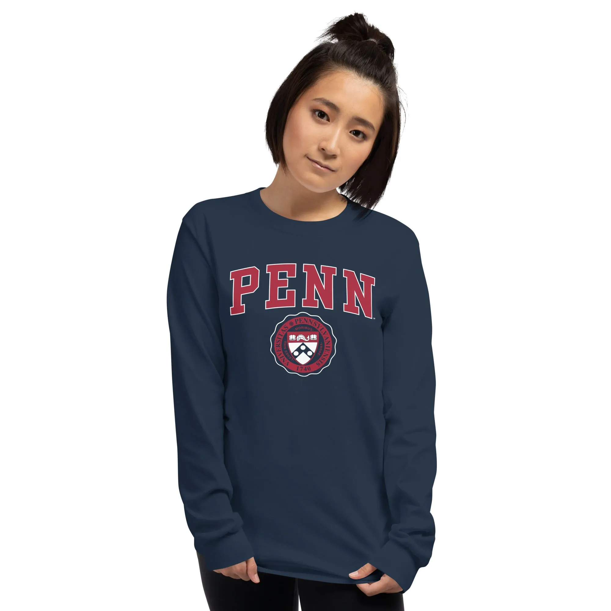 University of Pennsylvania Quakers Penn Heritage Long Sleeve T-Shirt (Navy) sold by Ivy Sport product image thumbnail 3