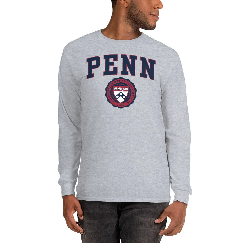 University of Pennsylvania Quakers Penn Heritage Long Sleeve T-Shirt (Charcoal Grey) sold by Ivy Sport product image thumbnail 5