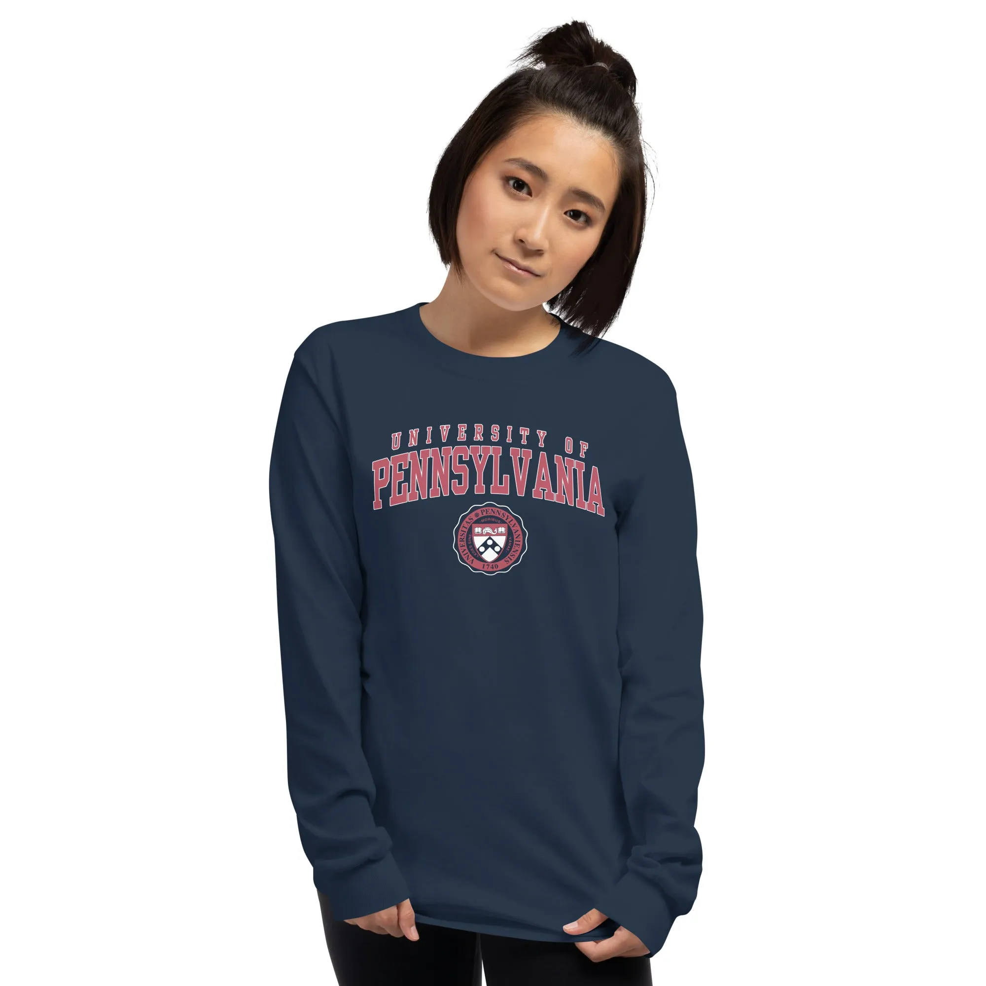 Penn Crest Long Sleeve T-Shirt (Navy) sold by Ivy Sport product image thumbnail 3