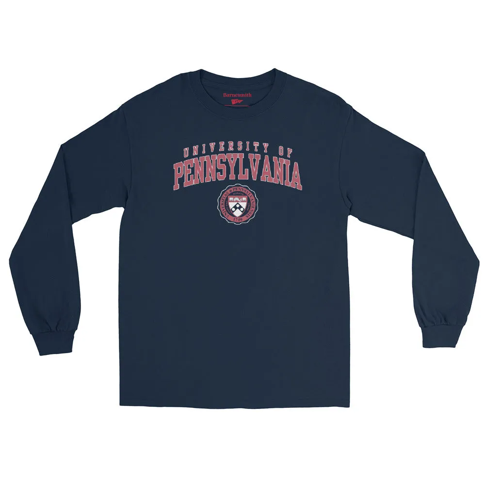 Penn Crest Long Sleeve T-Shirt (Navy) sold by Ivy Sport product image thumbnail 4