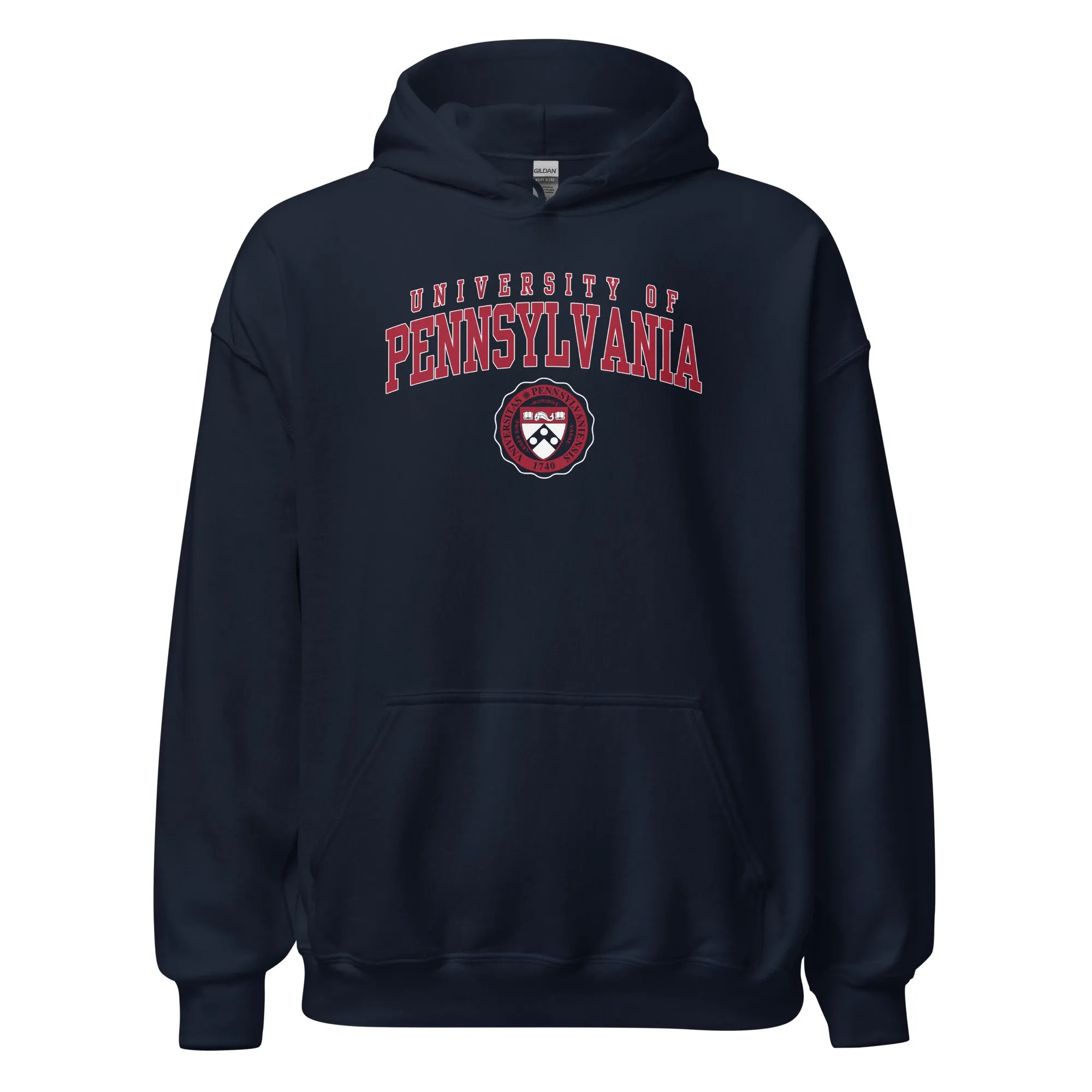 Penn Crest Hooded Sweatshirt (Navy) sold by Ivy Sport