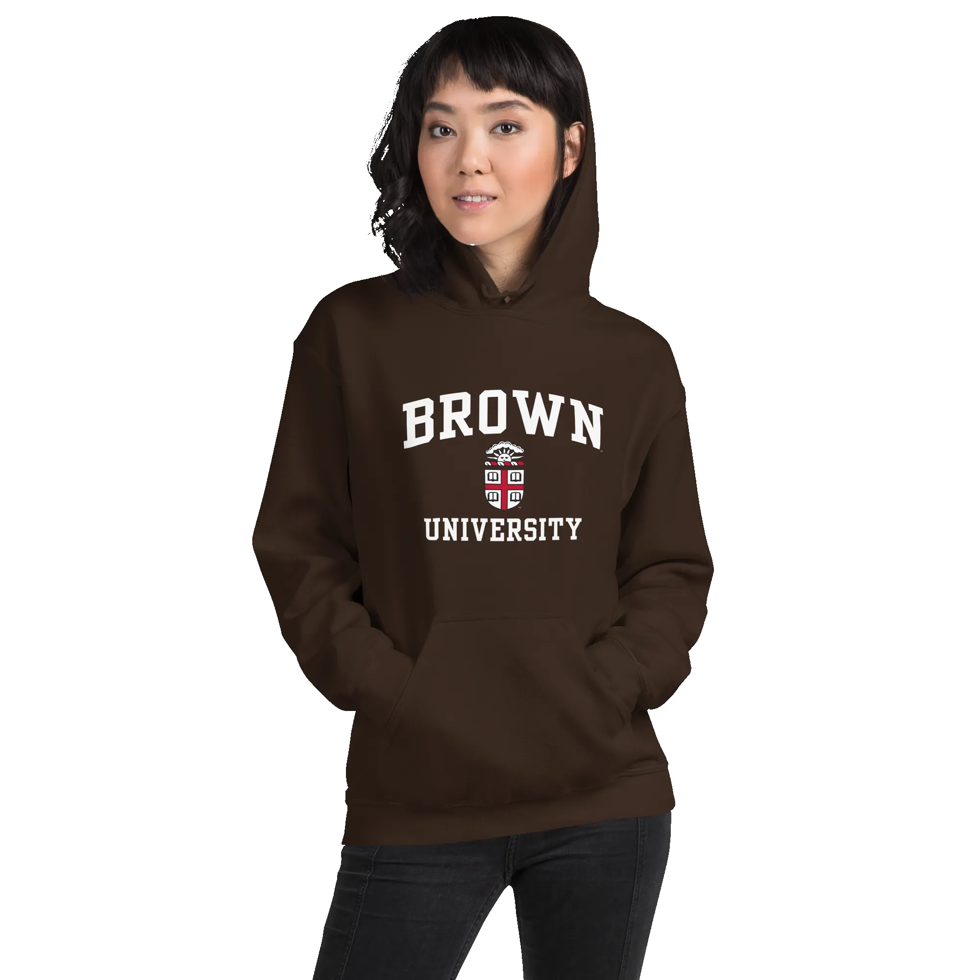 Brown Crest Hooded Sweatshirt (Brown) sold by Ivy Sport product image thumbnail 3