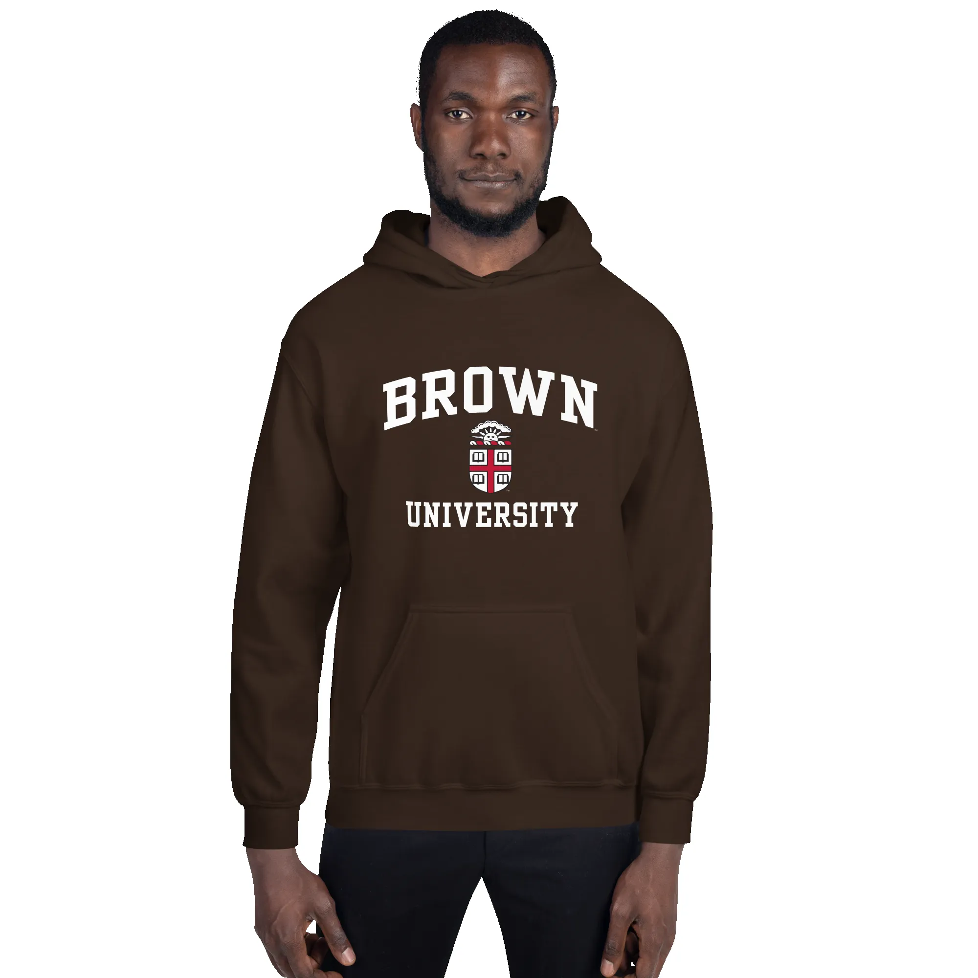 Brown Crest Hooded Sweatshirt (Brown) sold by Ivy Sport product image thumbnail 2