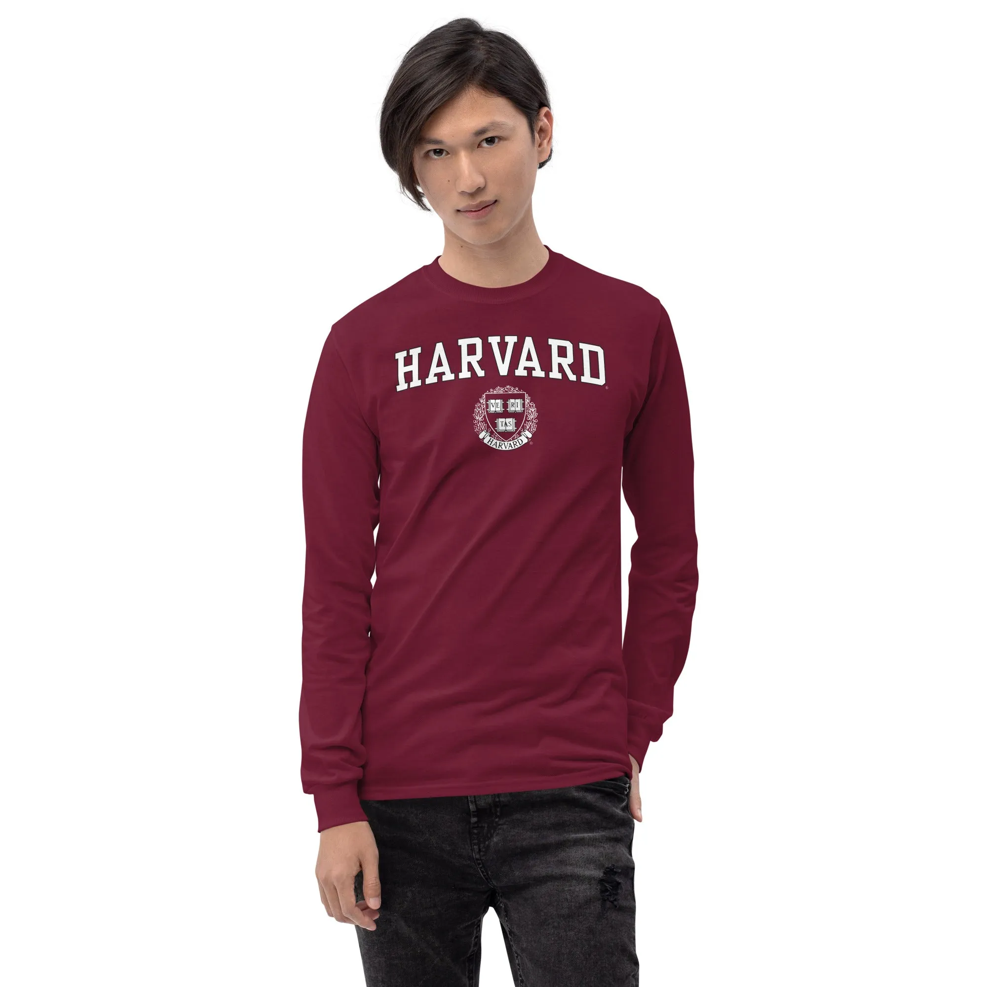 Harvard Crest Long Sleeve T-Shirt (Crimson) sold by Ivy Sport product image thumbnail 3