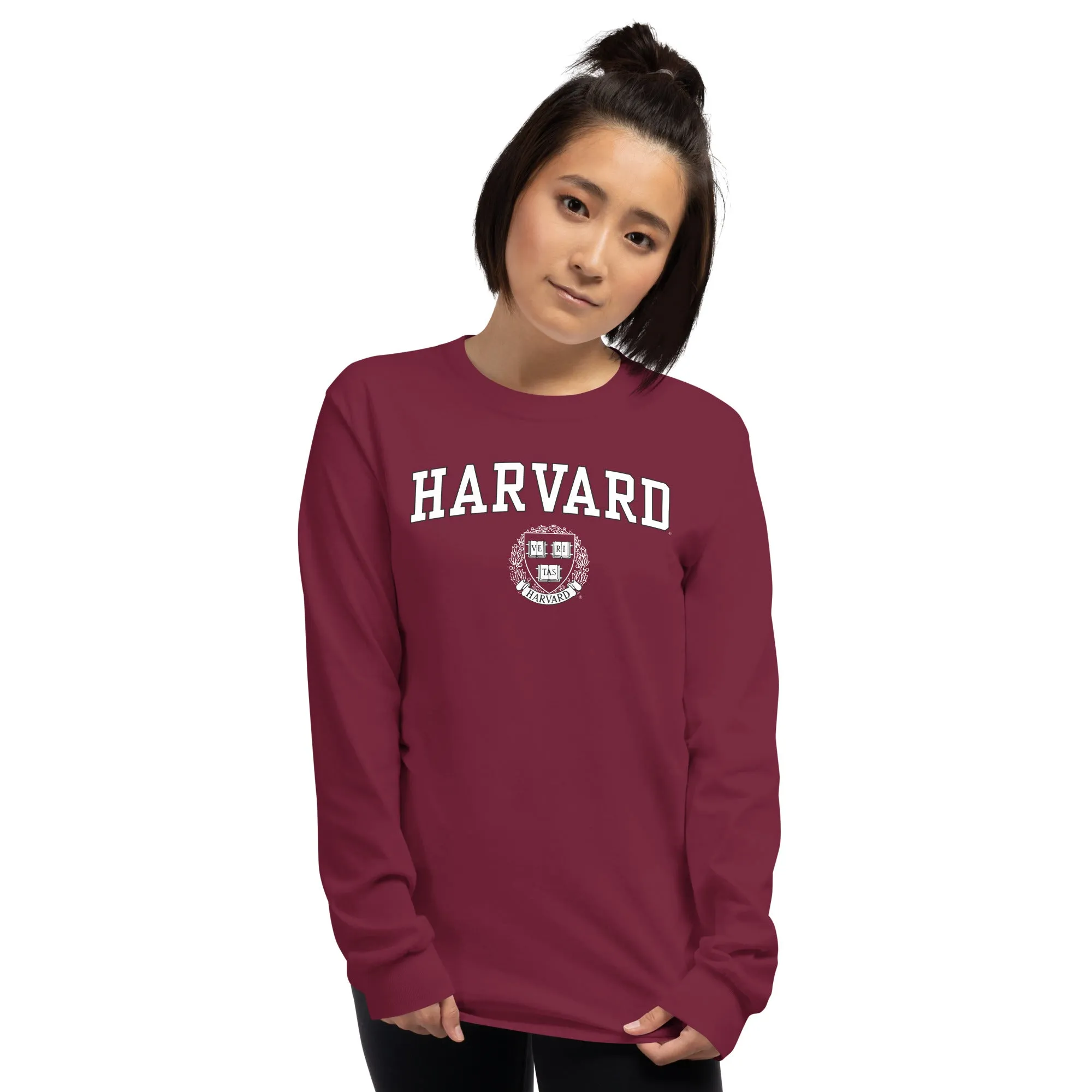 Harvard Crest Long Sleeve T-Shirt (Crimson) sold by Ivy Sport product image thumbnail 4