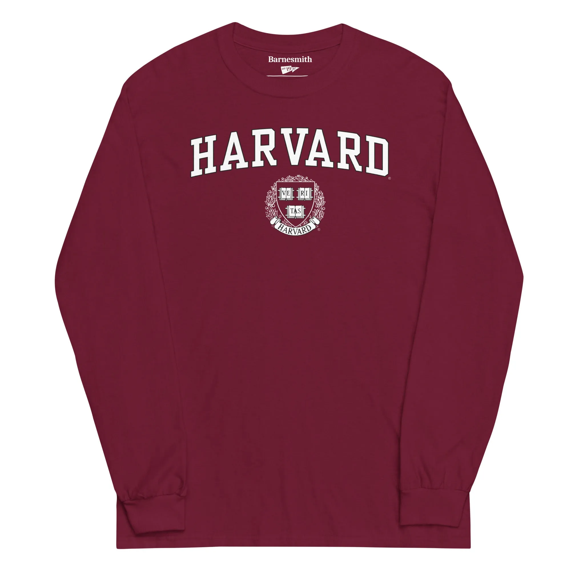 Harvard Crest Long Sleeve T-Shirt (Crimson) sold by Ivy Sport