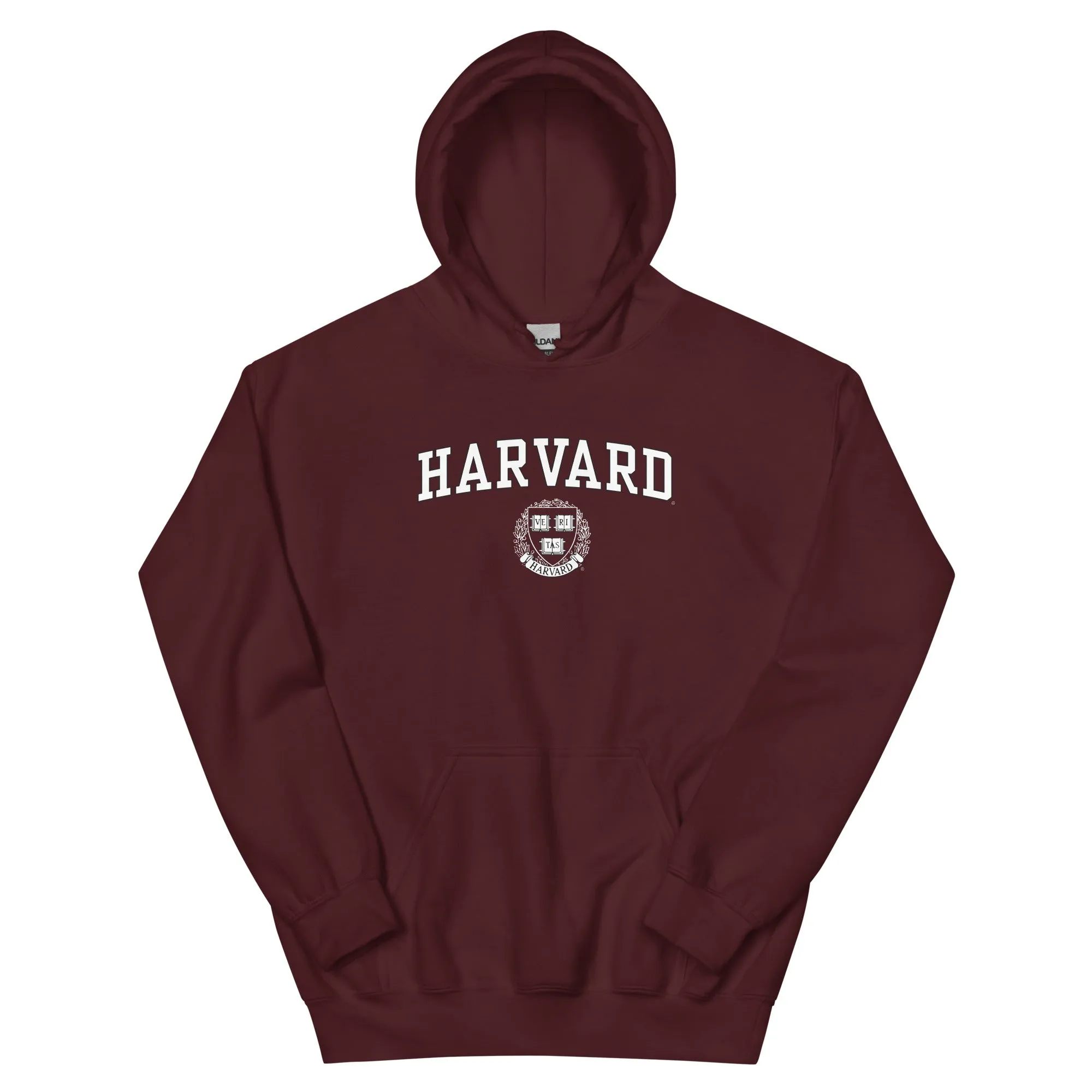 Harvard University Crest Hooded Sweatshirt (Crimson) sold by Ivy Sport product image thumbnail 3