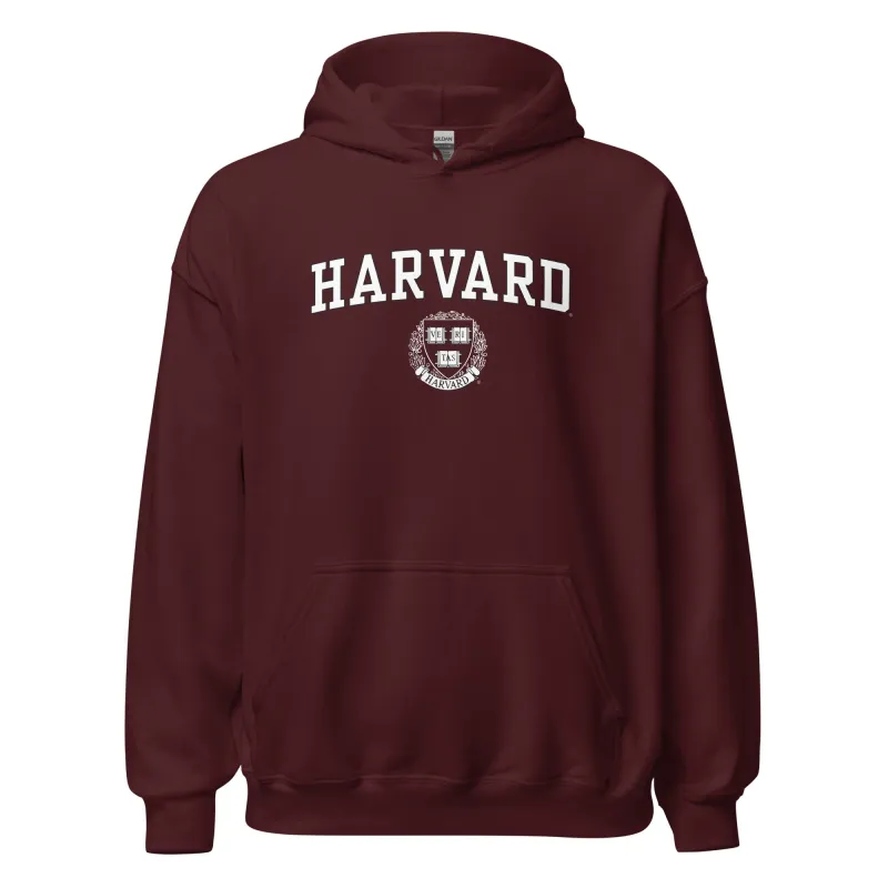 Harvard University Crest Hooded Sweatshirt (Crimson) sold by Ivy Sport