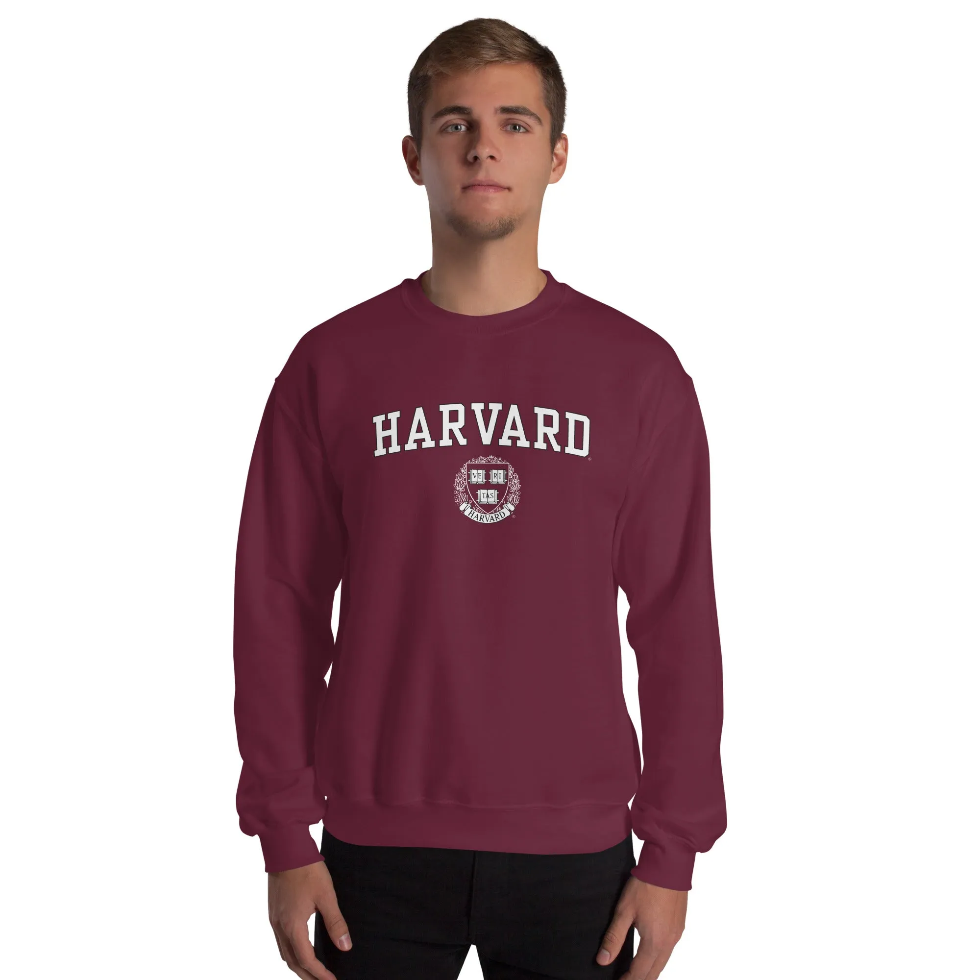 Harvard University Crest Crewneck Sweatshirt (Crimson) sold by Ivy Sport product image thumbnail 2