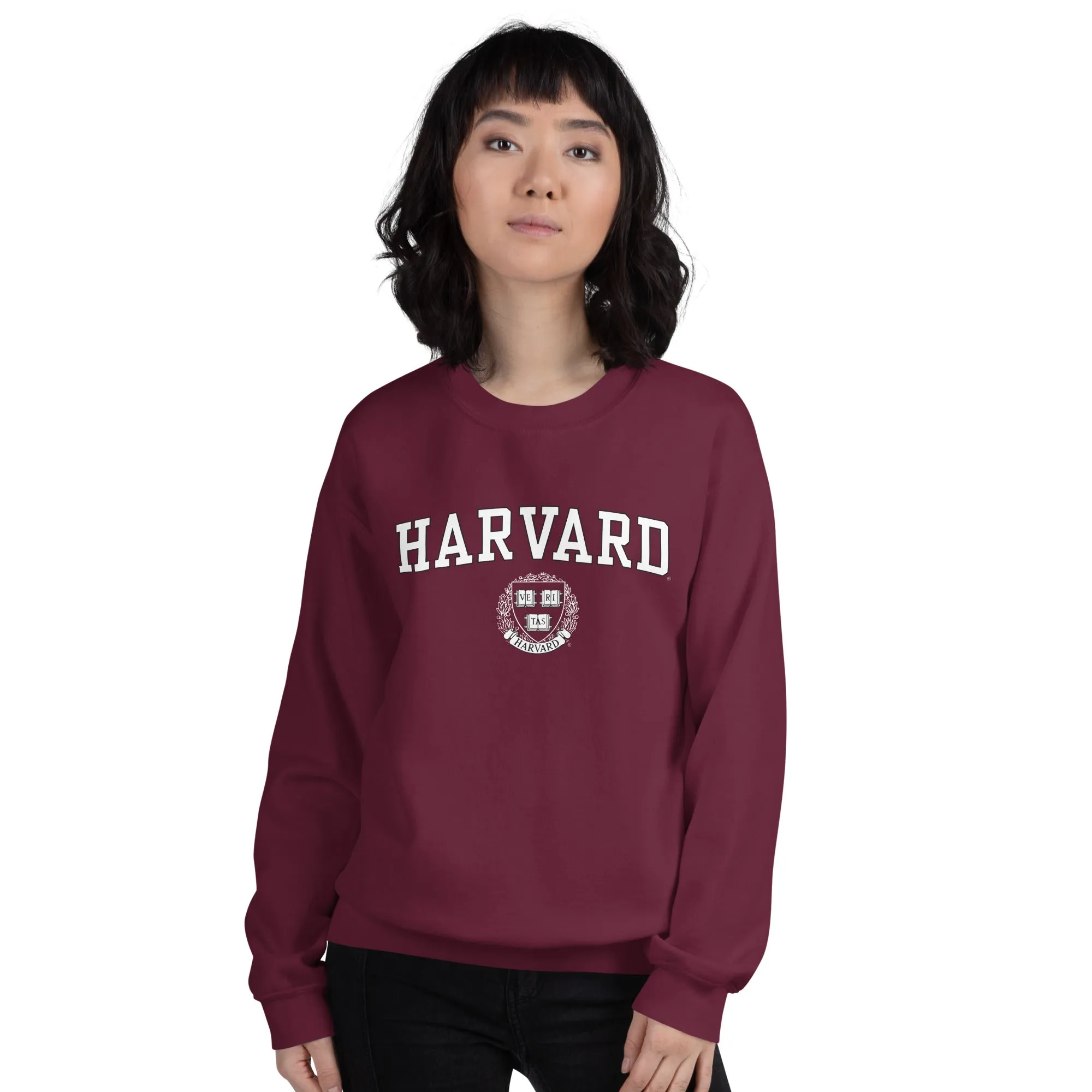 Harvard University Crest Crewneck Sweatshirt (Crimson) sold by Ivy Sport product image thumbnail 3