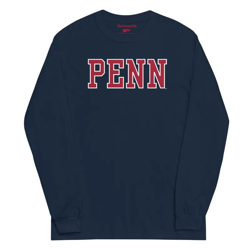 Penn Classic L/S T-Shirt - (Navy) sold by Ivy Sport