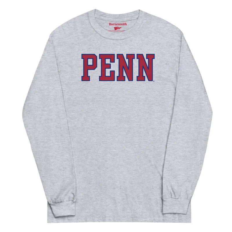 University of Pennsylvania Quakers Penn Classic Long Sleeve T-Shirt (Charcoal Grey) sold by Ivy Sport