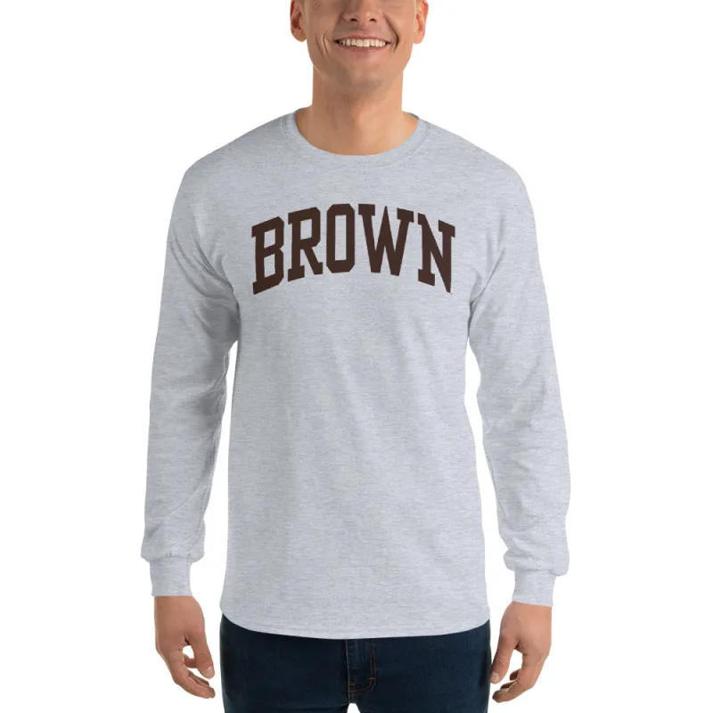 Brown - Classic - L/S T-Shirt (Charcoal Grey) sold by Ivy Sport