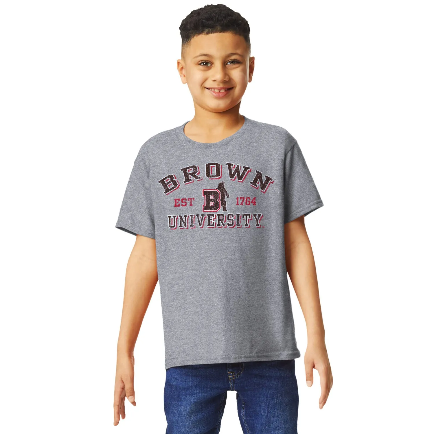 Brown University Short-Sleeve Youth T-Shirt (Grey) sold by Ivy Sport product image thumbnail 2