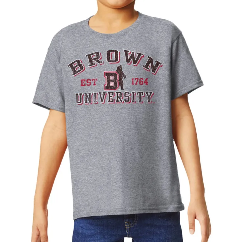 Brown University Short-Sleeve Youth T-Shirt (Grey) sold by Ivy Sport