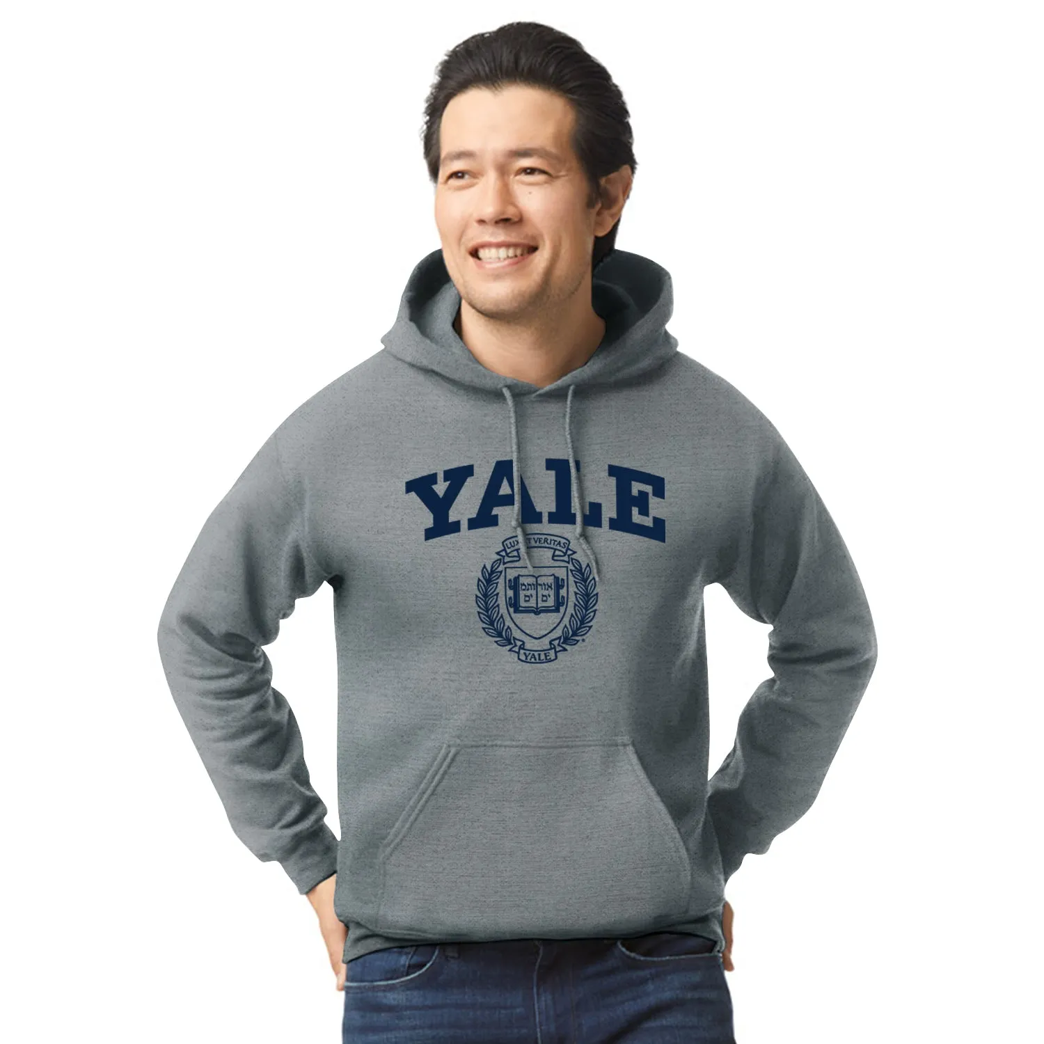 Yale Heritage Hooded Sweatshirt (Charcoal Grey) sold by Ivy Sport product image thumbnail 2