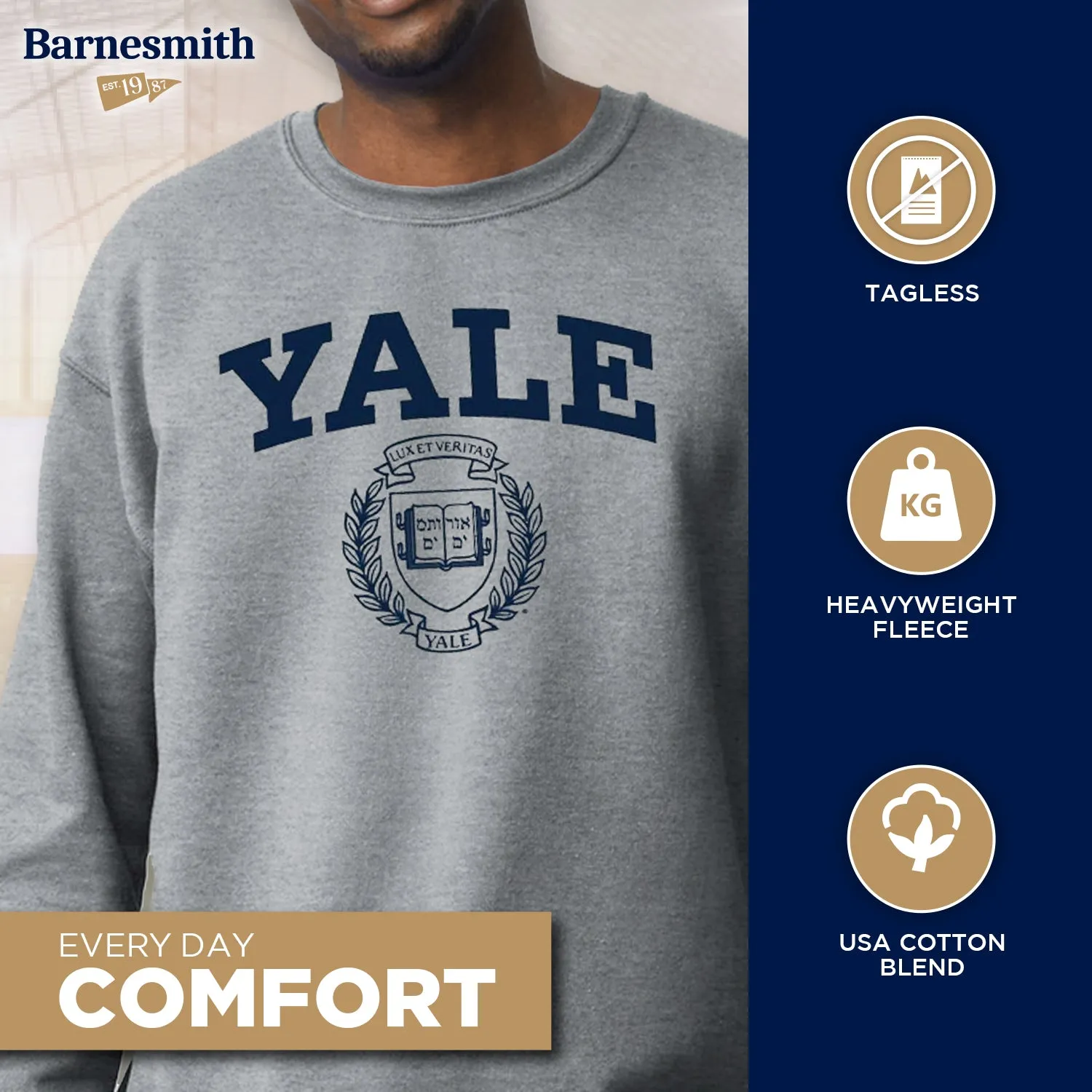 Yale Heritage Sweatshirt (Charcoal Grey) 2 sold by Ivy Sport product image thumbnail 3