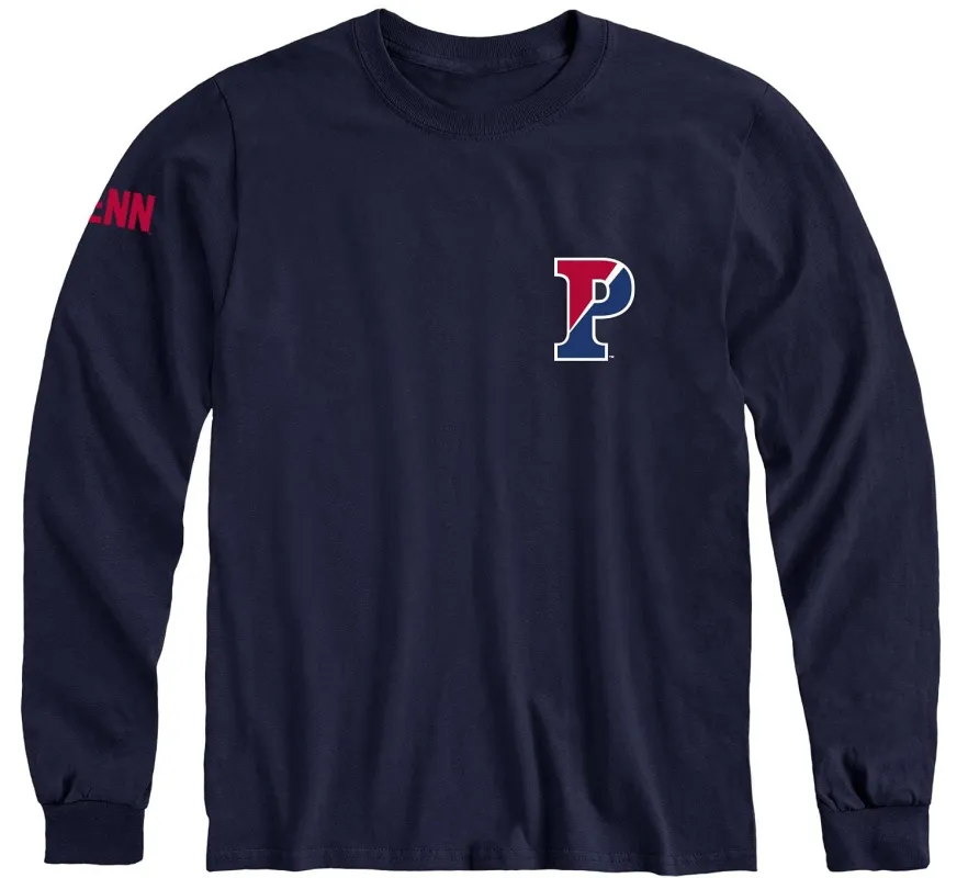 Penn Mascot Long Sleeve T-Shirt (Navy) sold by Ivy Sport