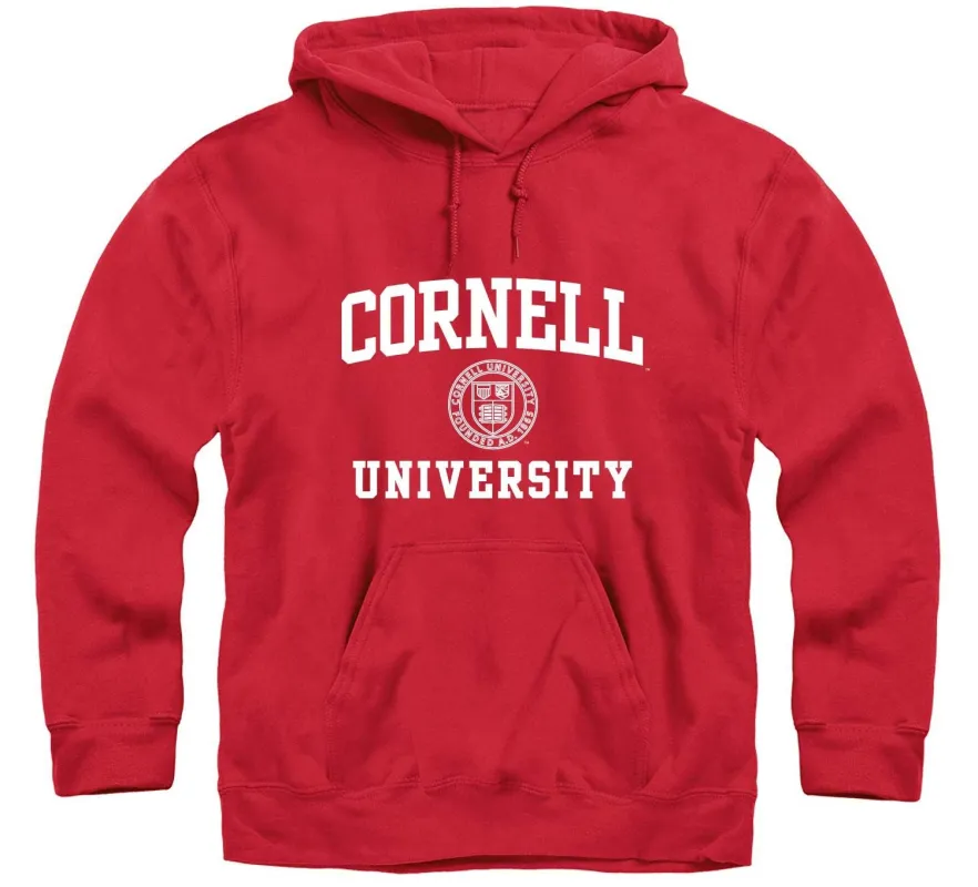 Cornell Crest Hooded Sweatshirt (Red) sold by Ivy Sport
