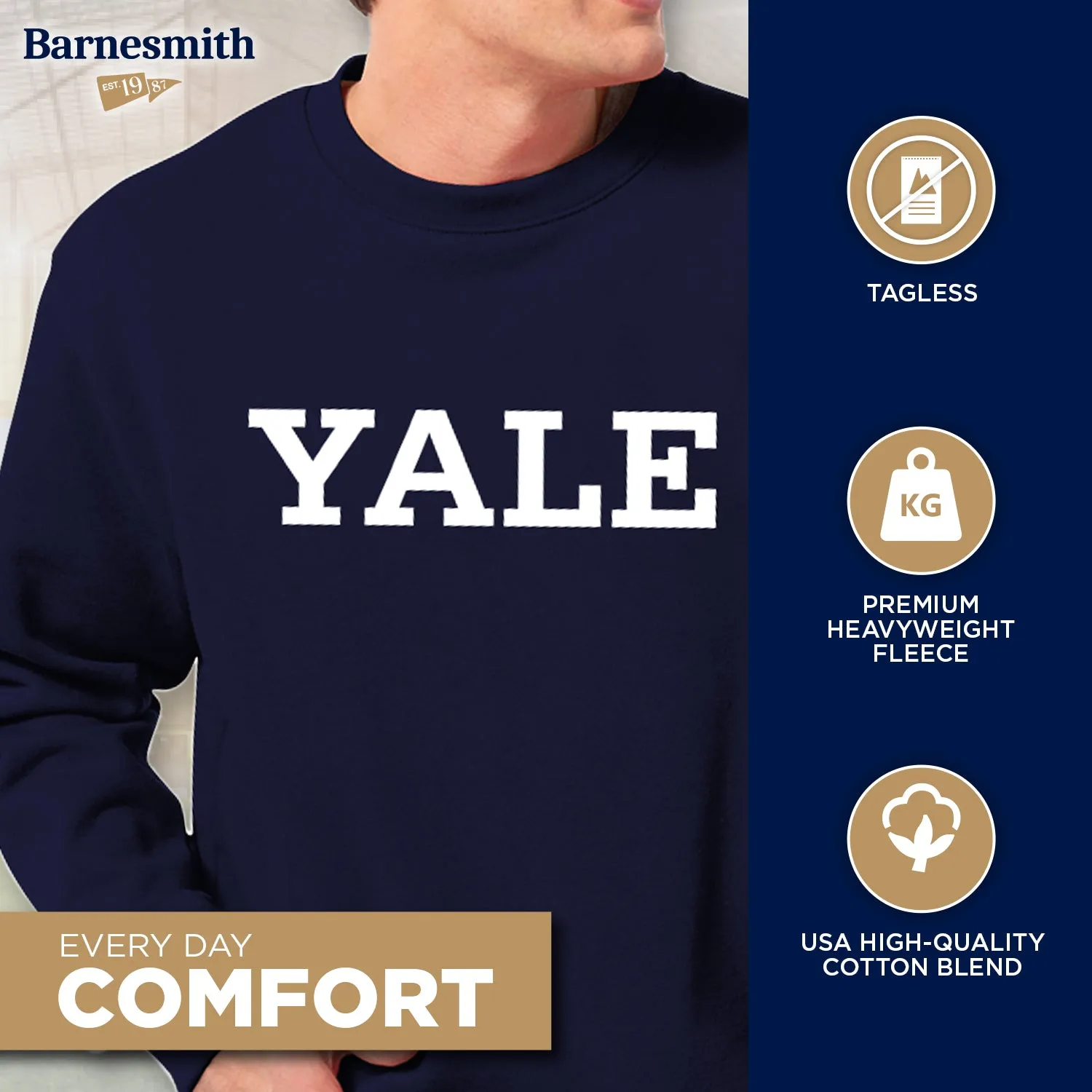 Yale University Essential Sweatshirt (Navy) sold by Ivy Sport product image thumbnail 3