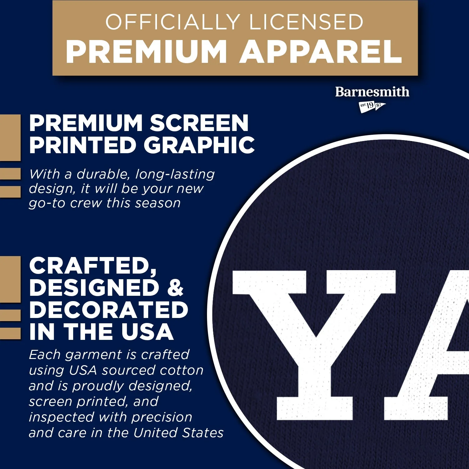 Yale University Essential Sweatshirt (Navy) sold by Ivy Sport product image thumbnail 4