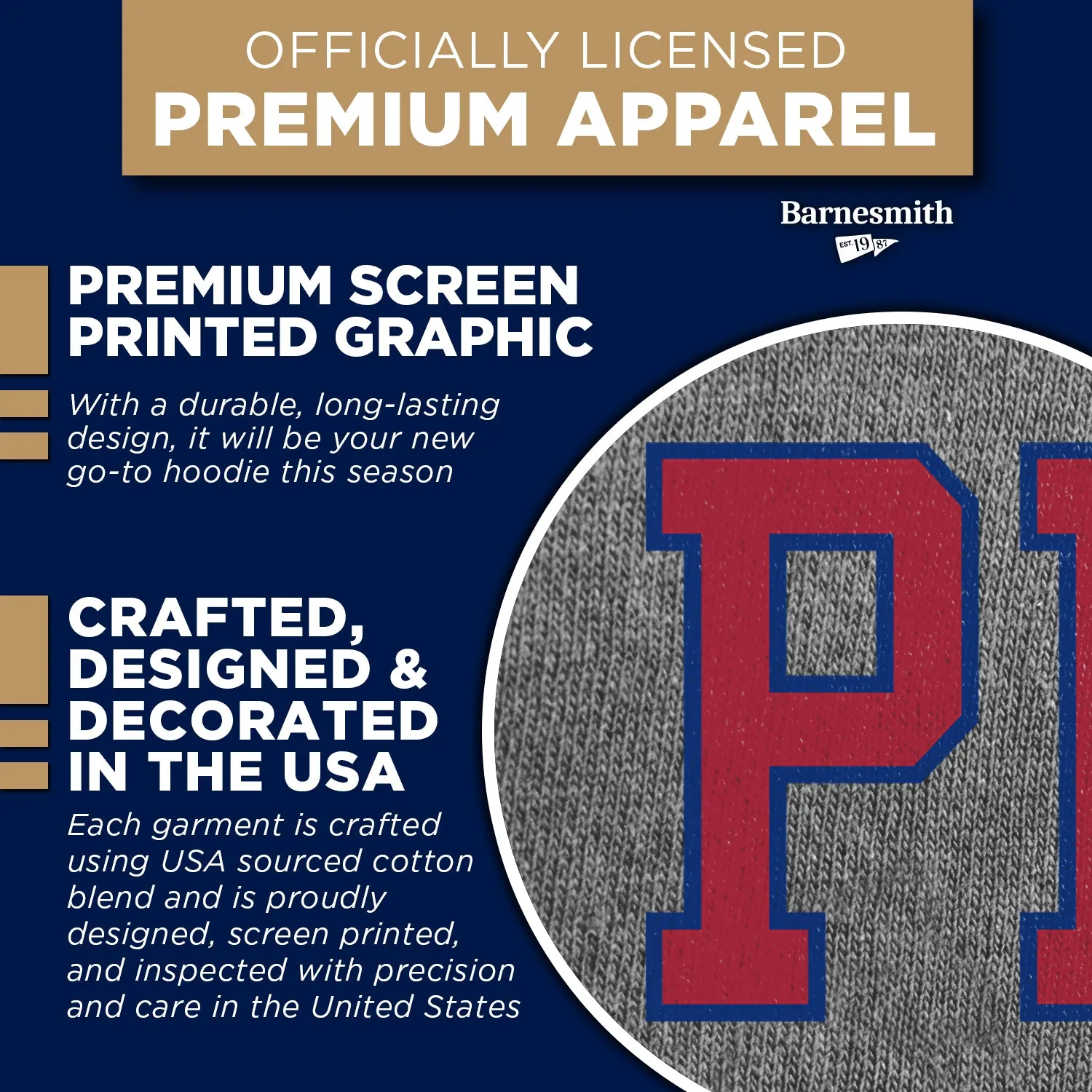 Penn Essential Hooded Sweatshirt (Heather Grey) sold by Ivy Sport product image thumbnail 4