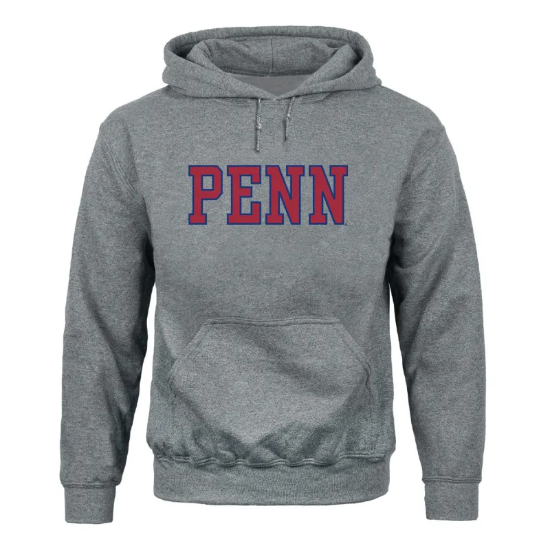 Penn Essential Hooded Sweatshirt (Heather Grey) sold by Ivy Sport