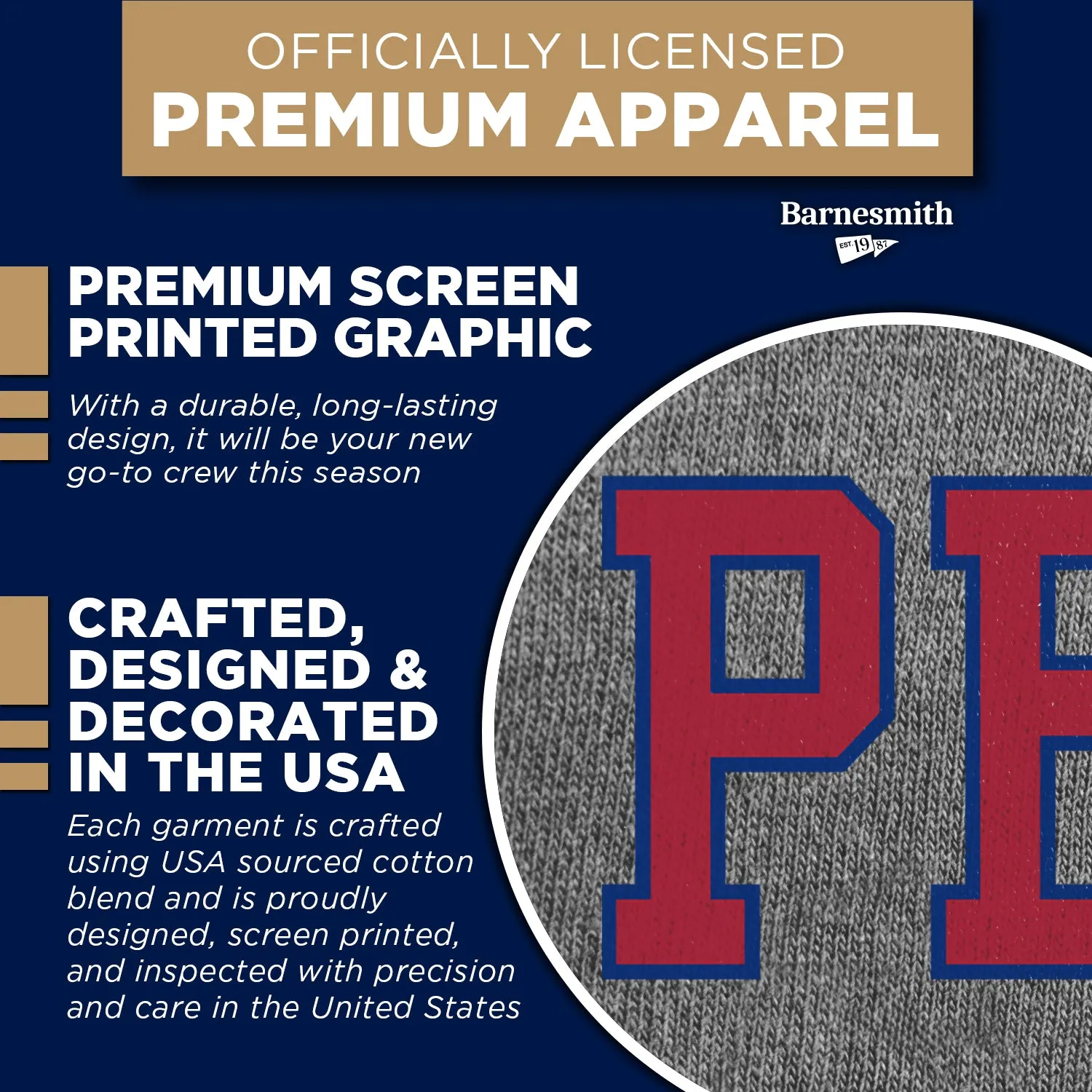 Penn Essential Sweatshirt (Heather Grey) sold by Ivy Sport product image thumbnail 4