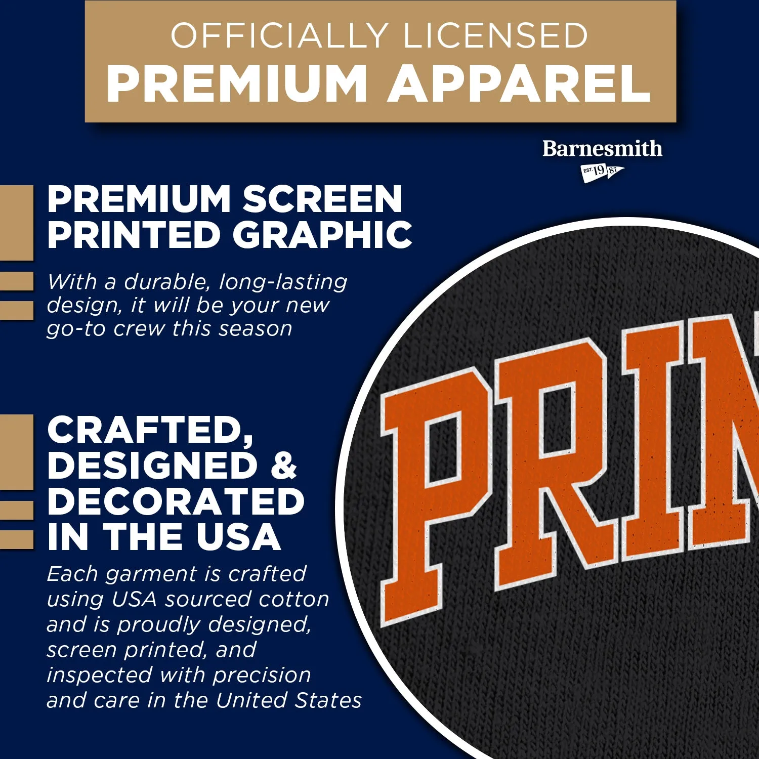 Princeton University Essential Sweatshirt (Black) sold by Ivy Sport product image thumbnail 4