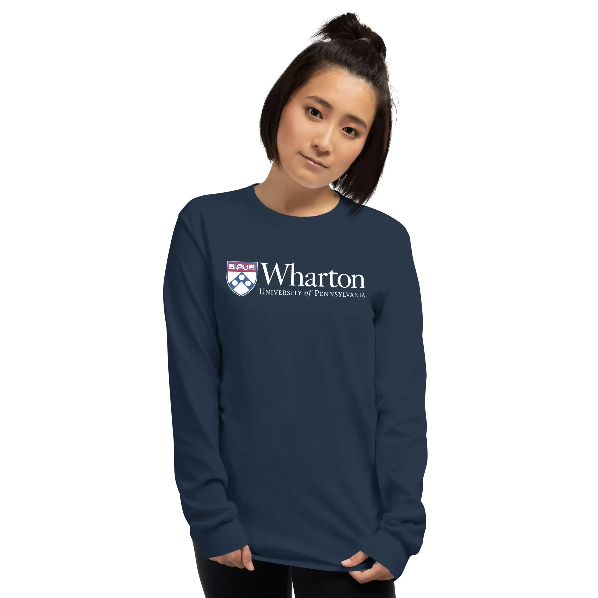 Penn Wharton Long Sleeve T-Shirt (Navy) sold by Ivy Sport product image thumbnail 3