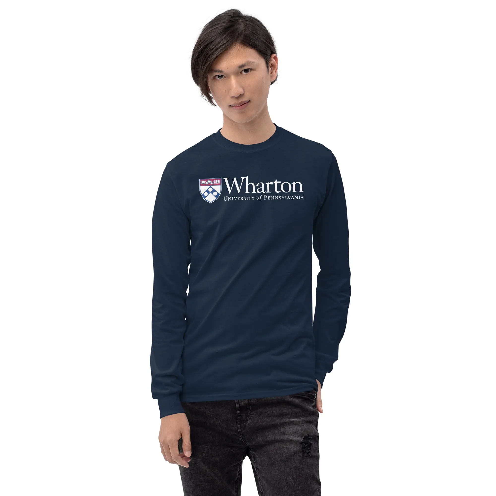 Penn Wharton Long Sleeve T-Shirt (Navy) sold by Ivy Sport product image thumbnail 4
