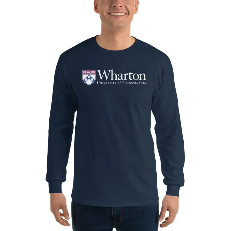 Penn Wharton Long Sleeve T-Shirt (Navy) sold by Ivy Sport