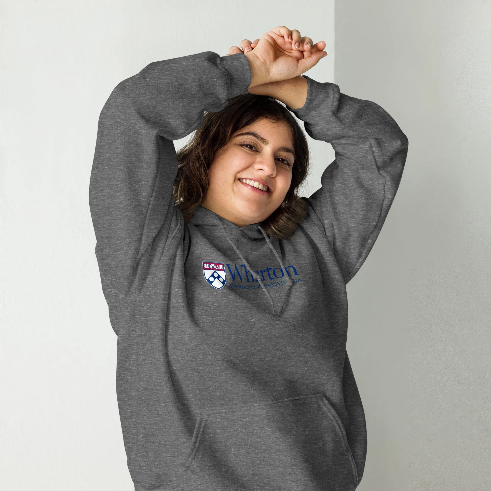 Penn Wharton Hooded Sweatshirt (Heather Grey) sold by Ivy Sport product image thumbnail 2