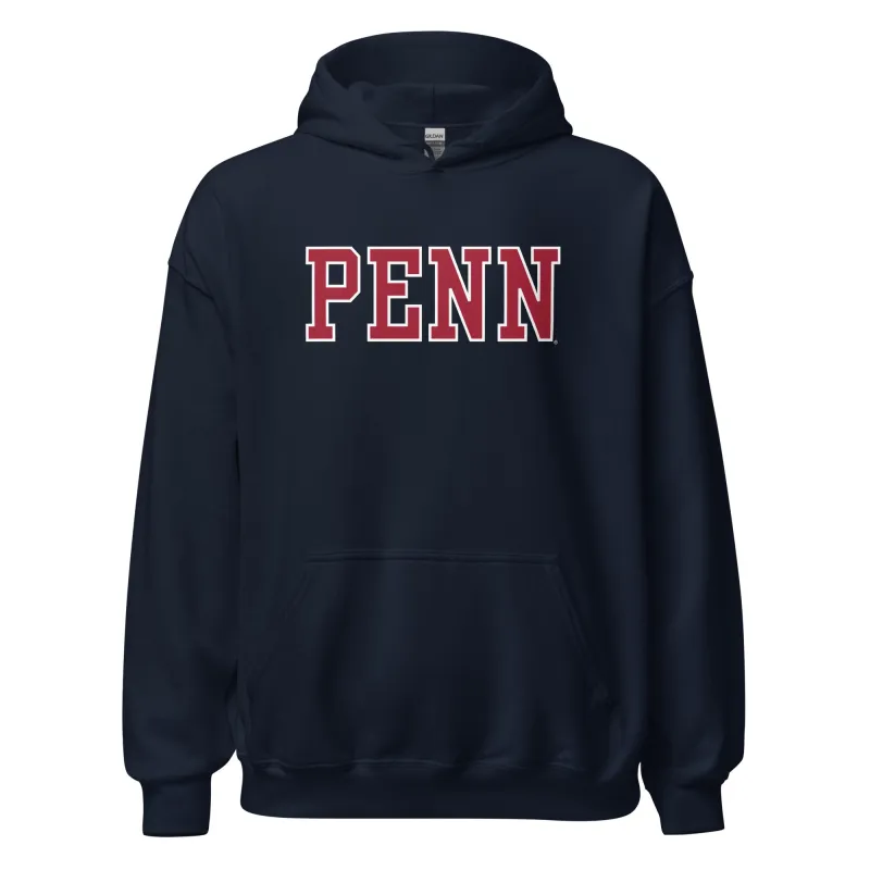 Penn Essential Hooded Sweatshirt (Navy) sold by Ivy Sport