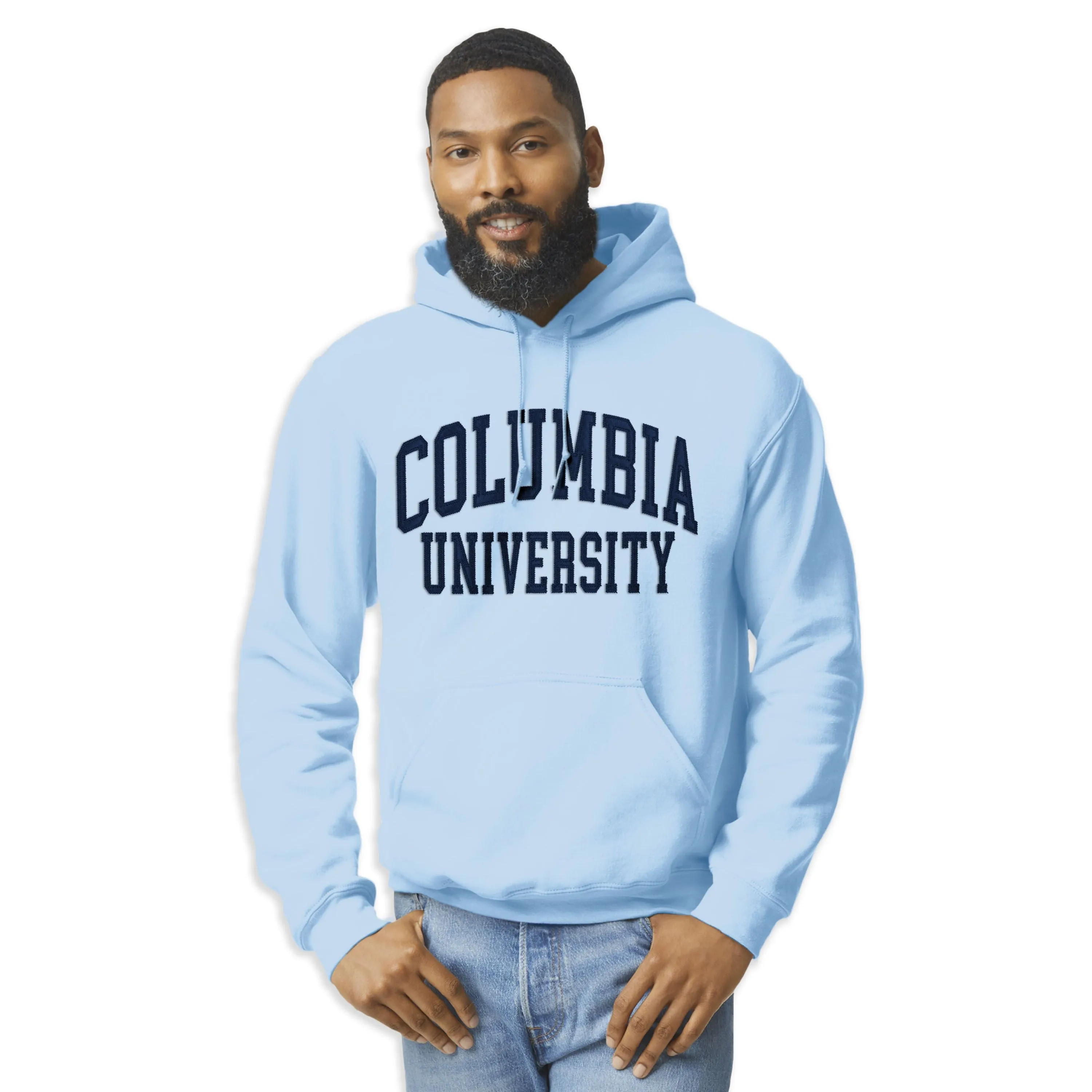 Columbia University Veritas Hooded Sweatshirt (Light Blue) sold by Ivy Sport product image thumbnail 2