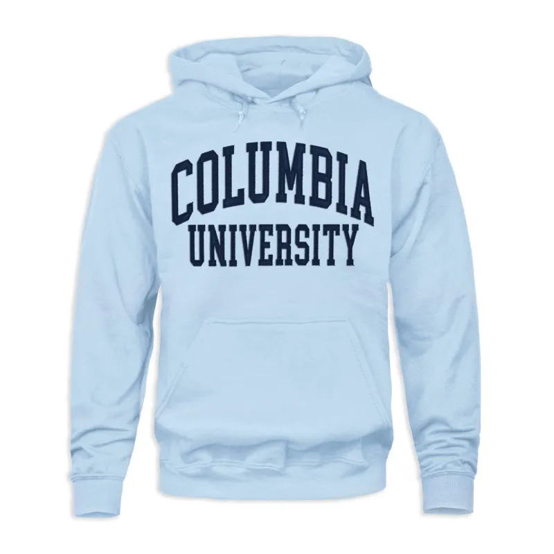 Columbia University Veritas Hooded Sweatshirt (Light Blue) made by Ivy Sport