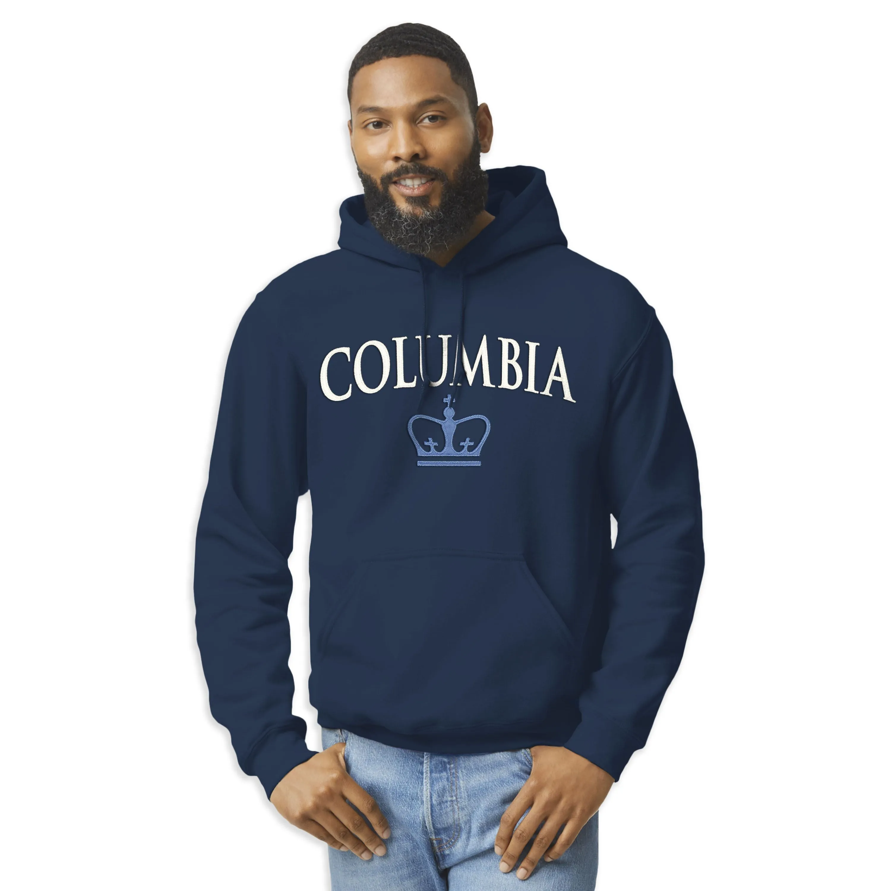Columbia University Veritas Hooded Sweatshirt (Navy) sold by Ivy Sport product image thumbnail 2