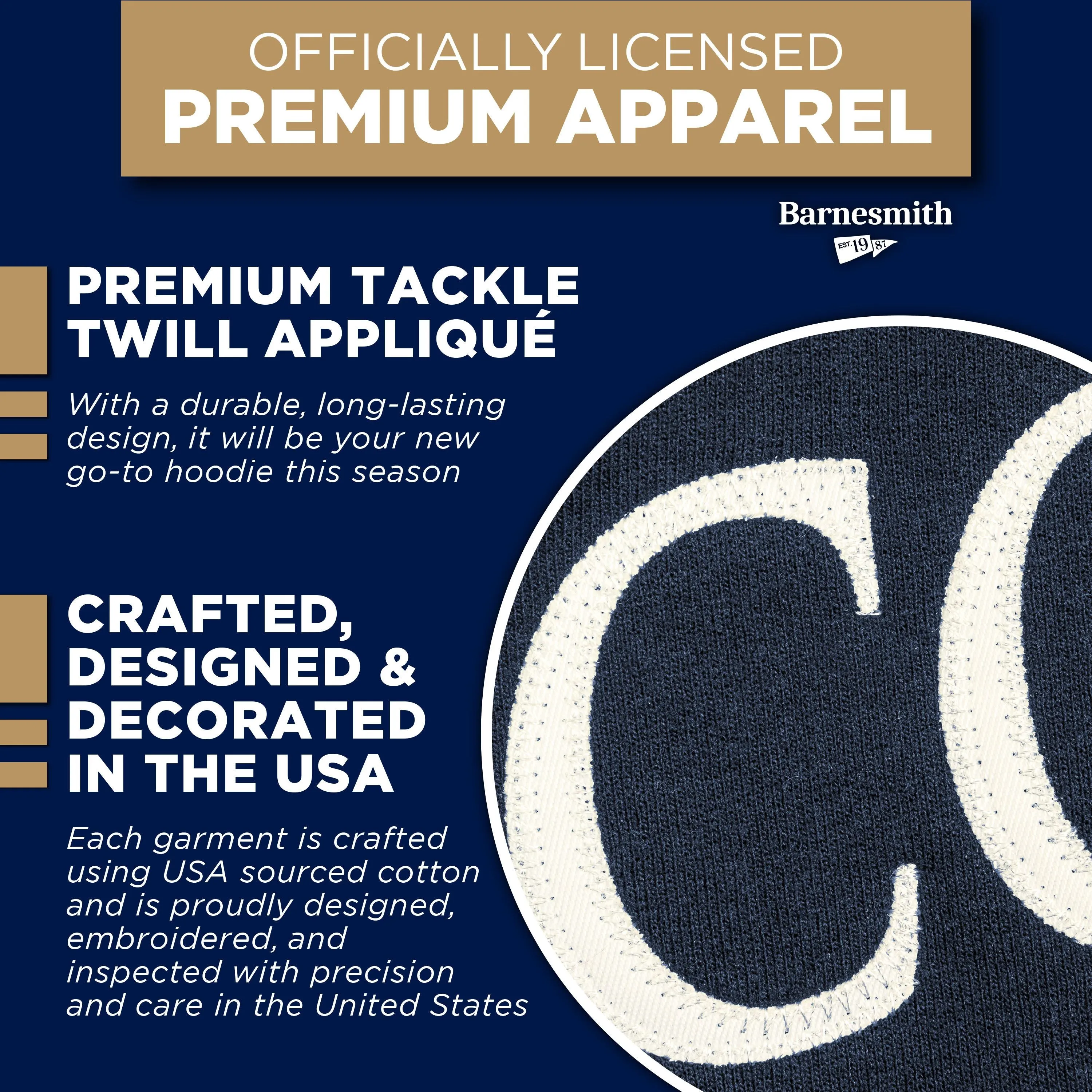 Columbia University Veritas Hooded Sweatshirt (Navy) sold by Ivy Sport product image thumbnail 4
