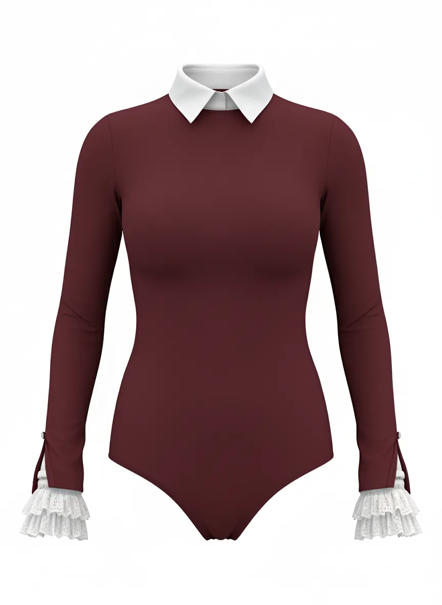 ComfiClose™: The Paris Bodysuit in Burgundy sold by Ashly Rae product image thumbnail 5